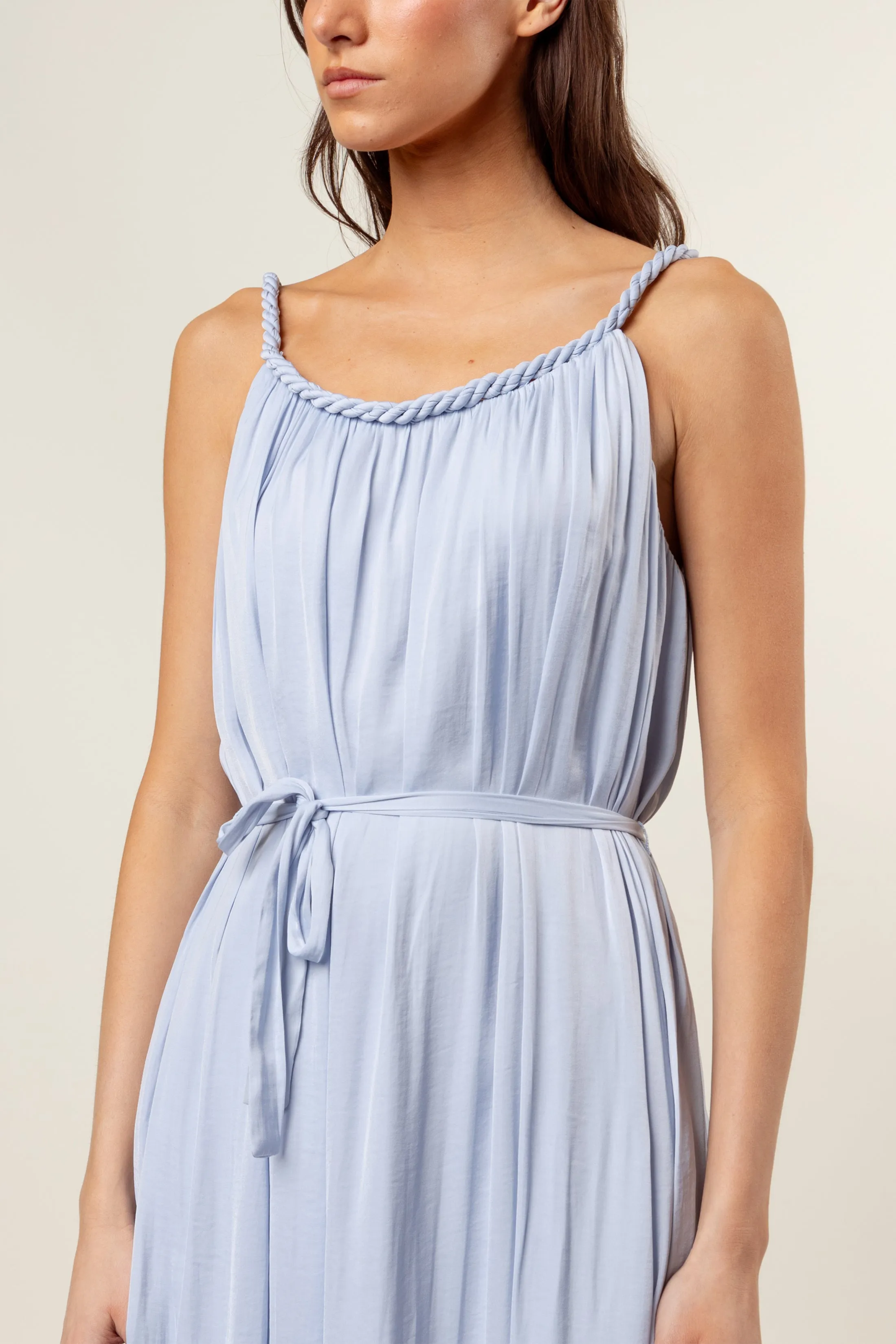 Braided Neckline Maxi Dress
