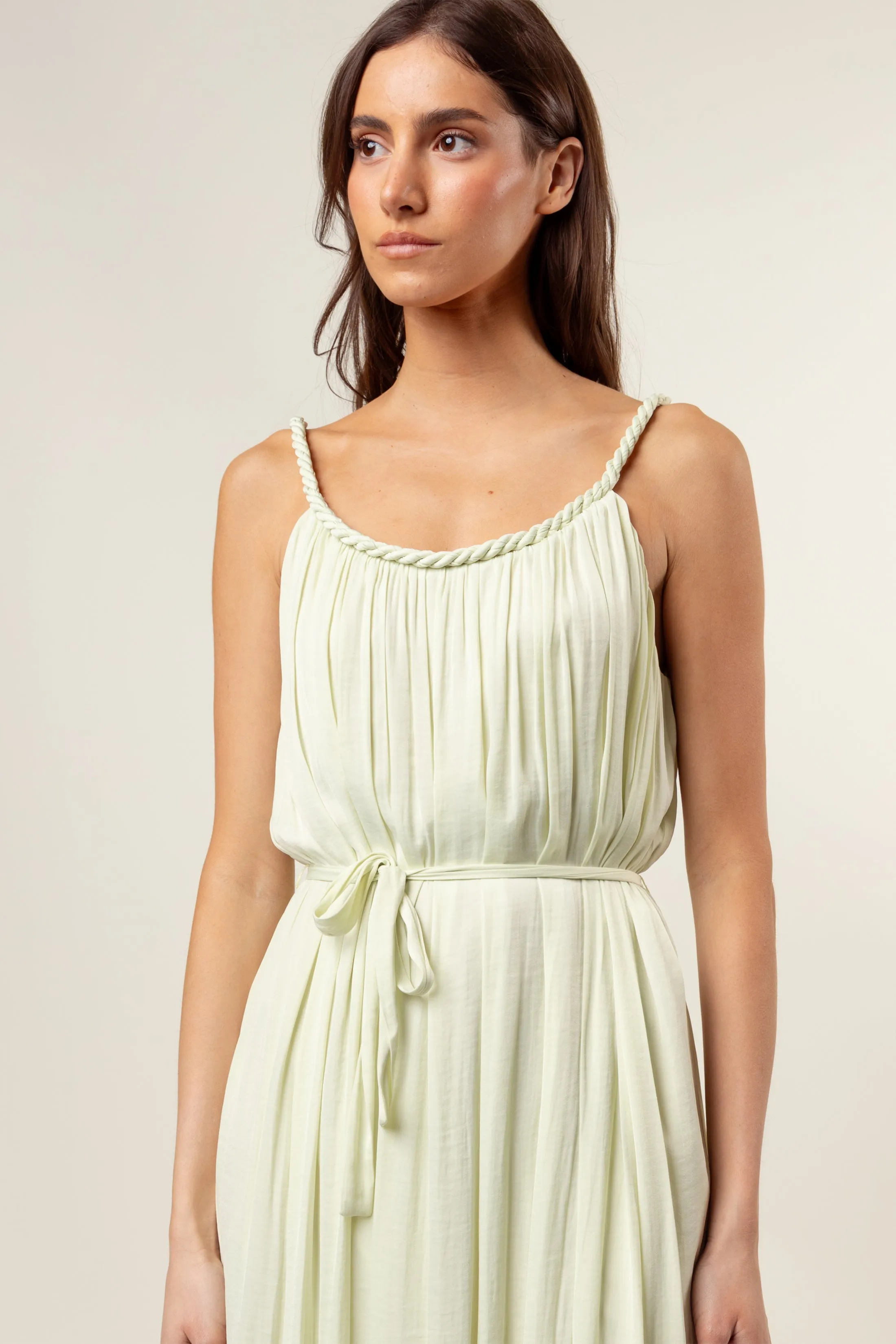 Braided Neckline Maxi Dress