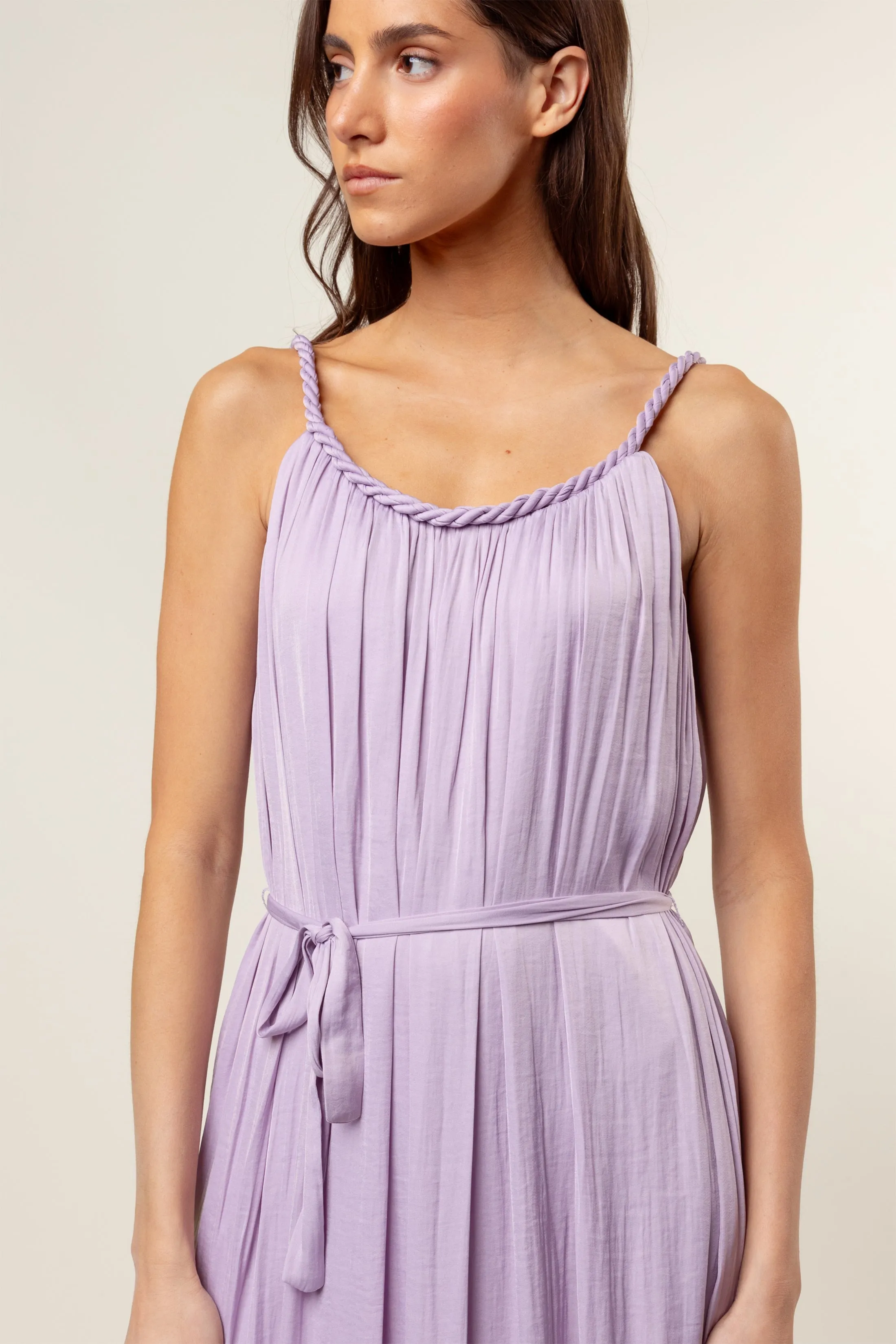 Braided Neckline Maxi Dress
