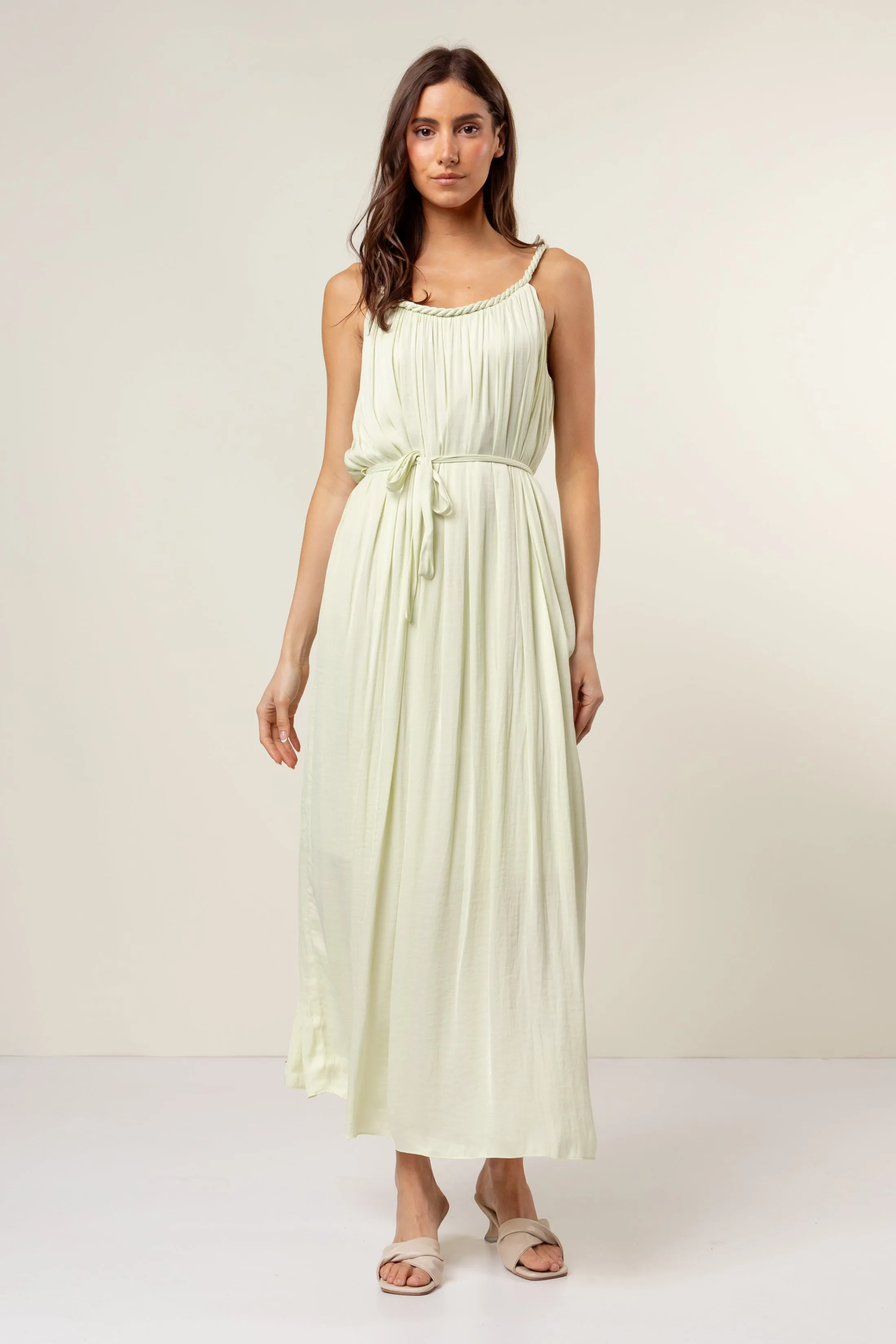 Braided Neckline Maxi Dress