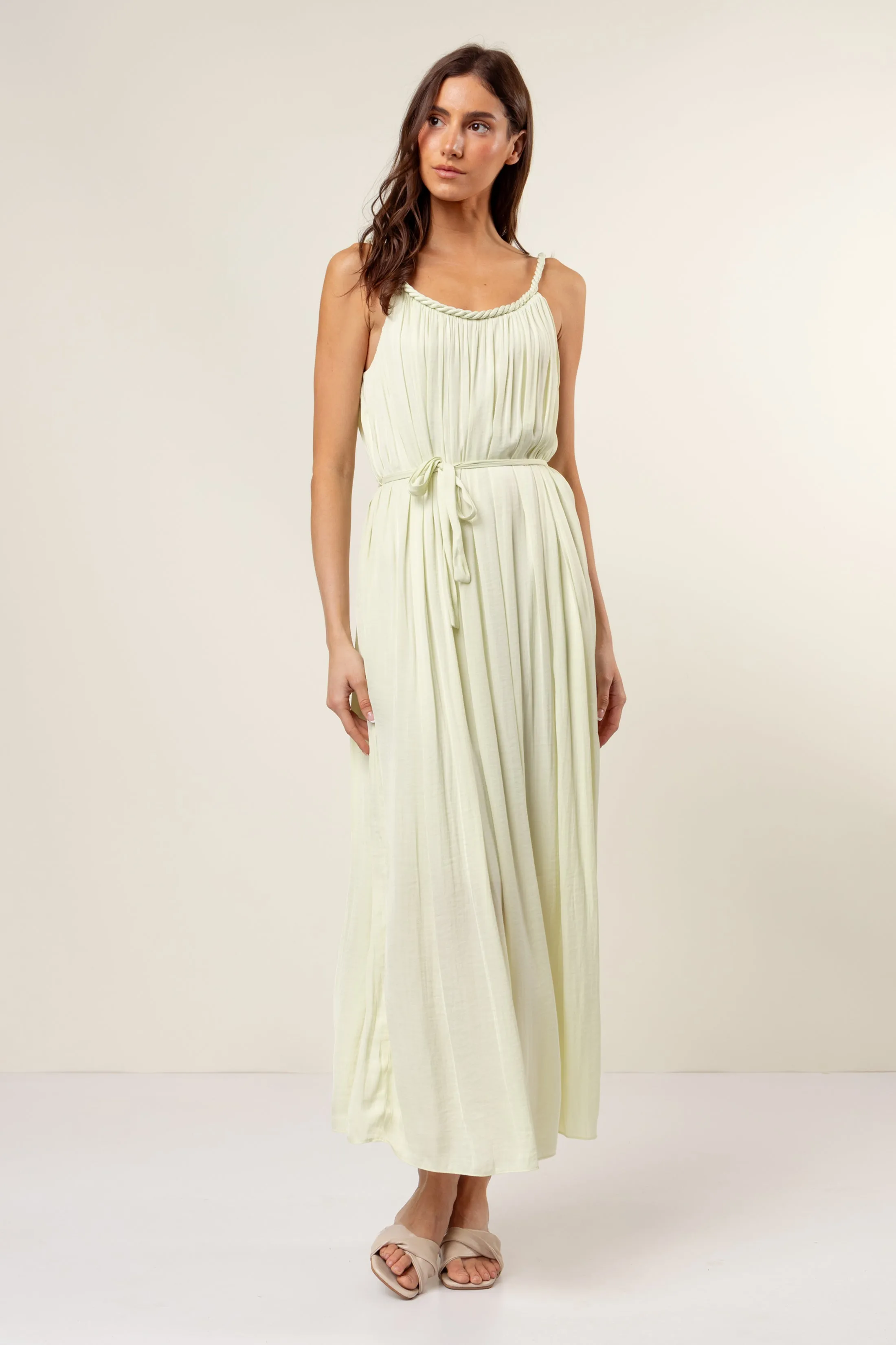 Braided Neckline Maxi Dress
