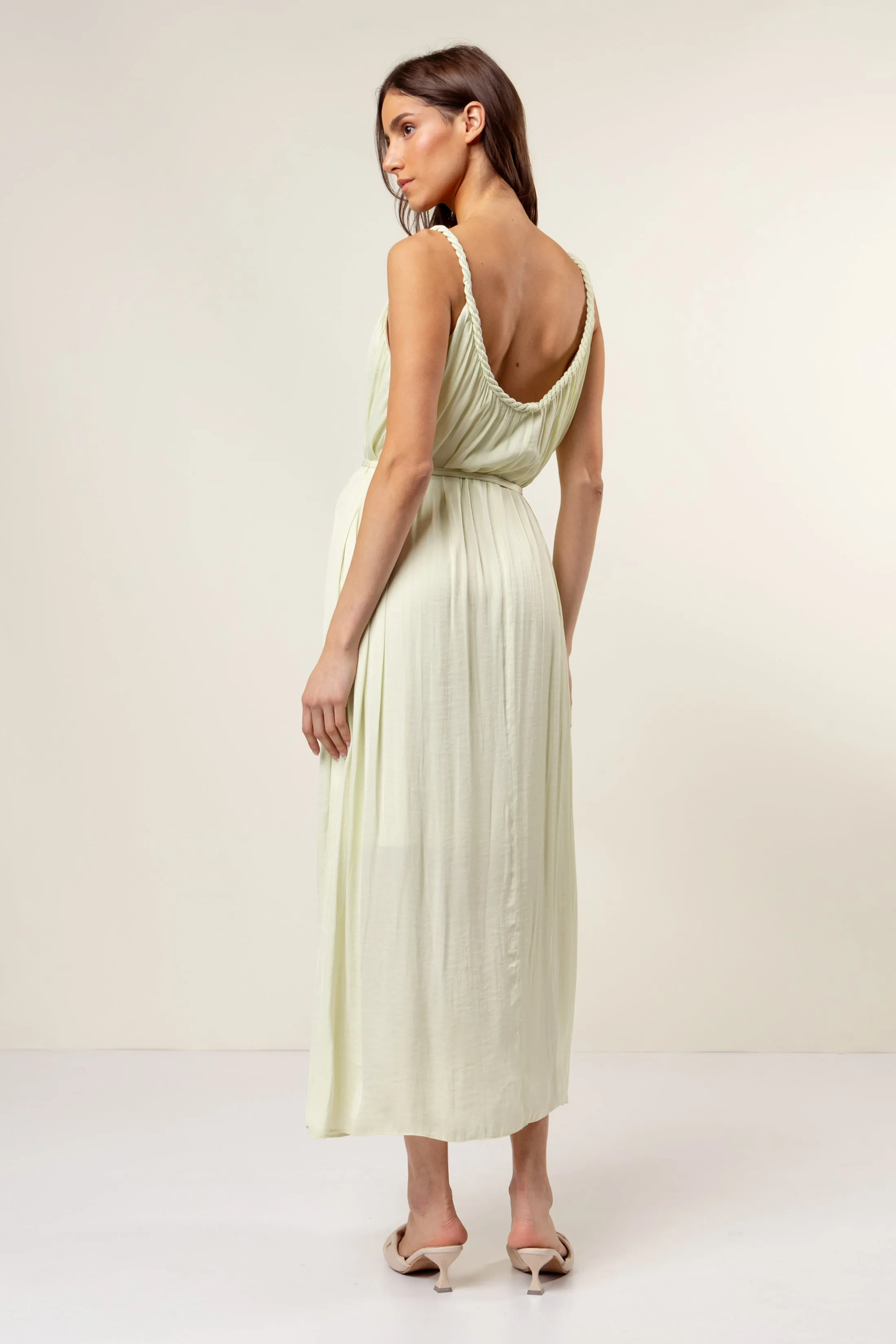 Braided Neckline Maxi Dress