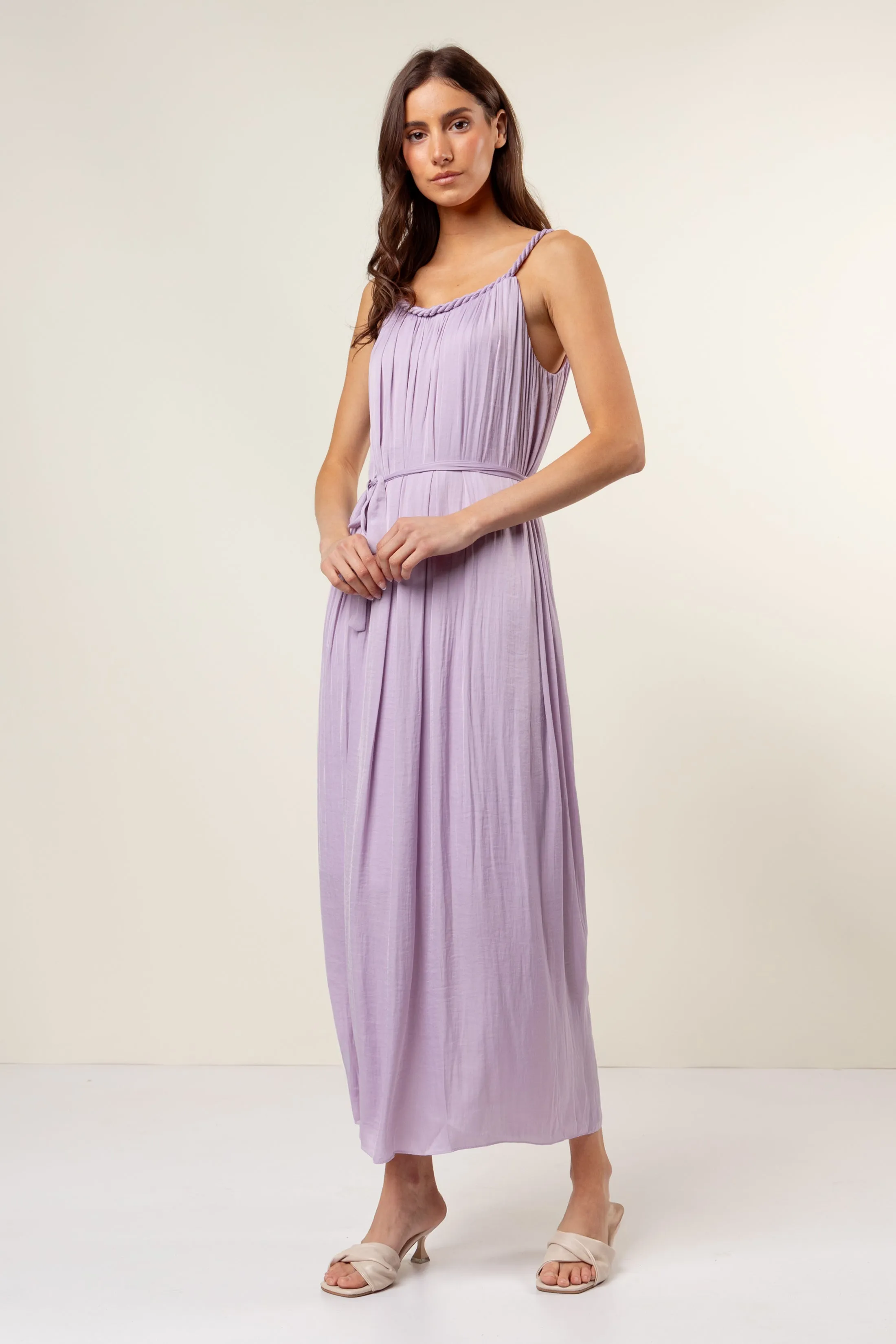 Braided Neckline Maxi Dress