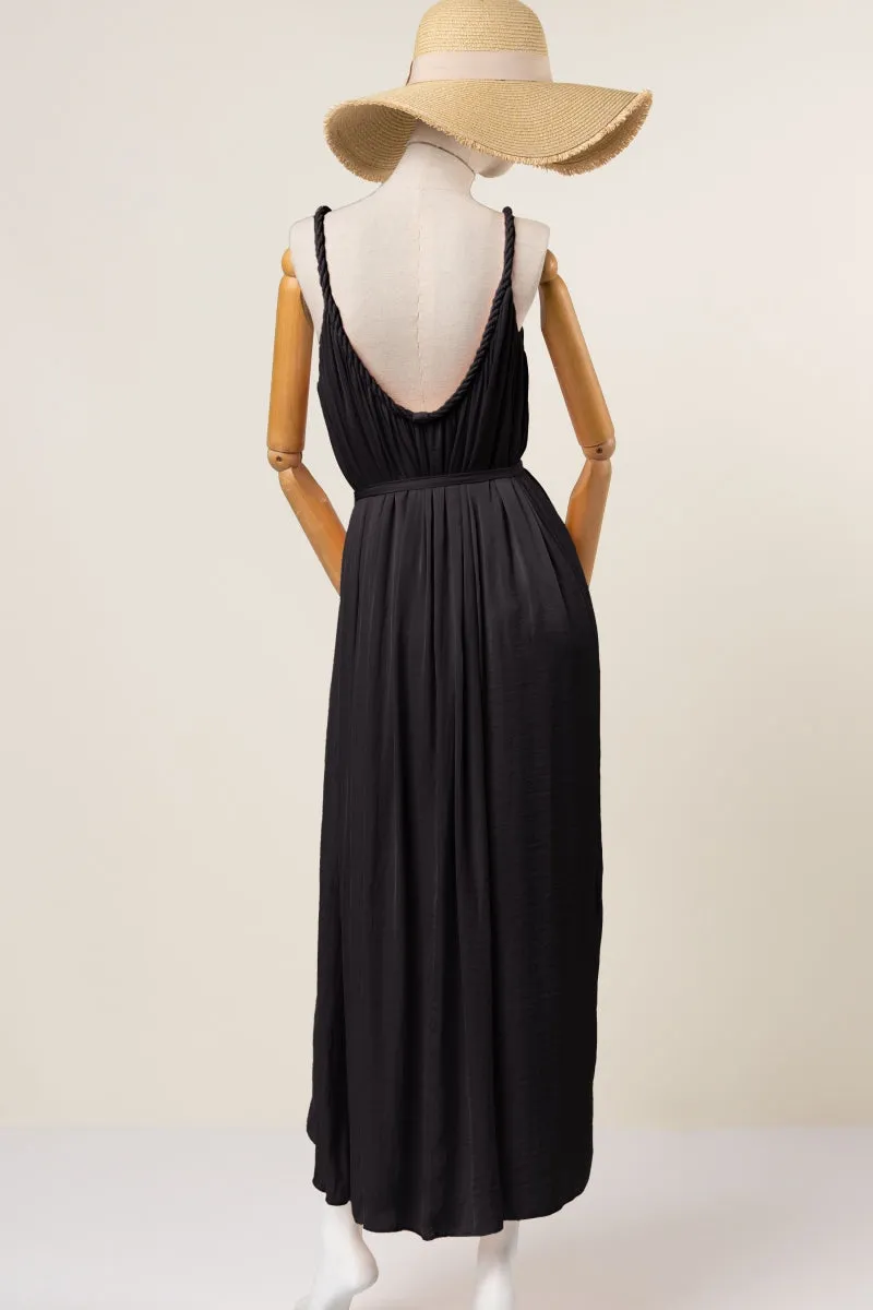 Braided Neckline Maxi Dress