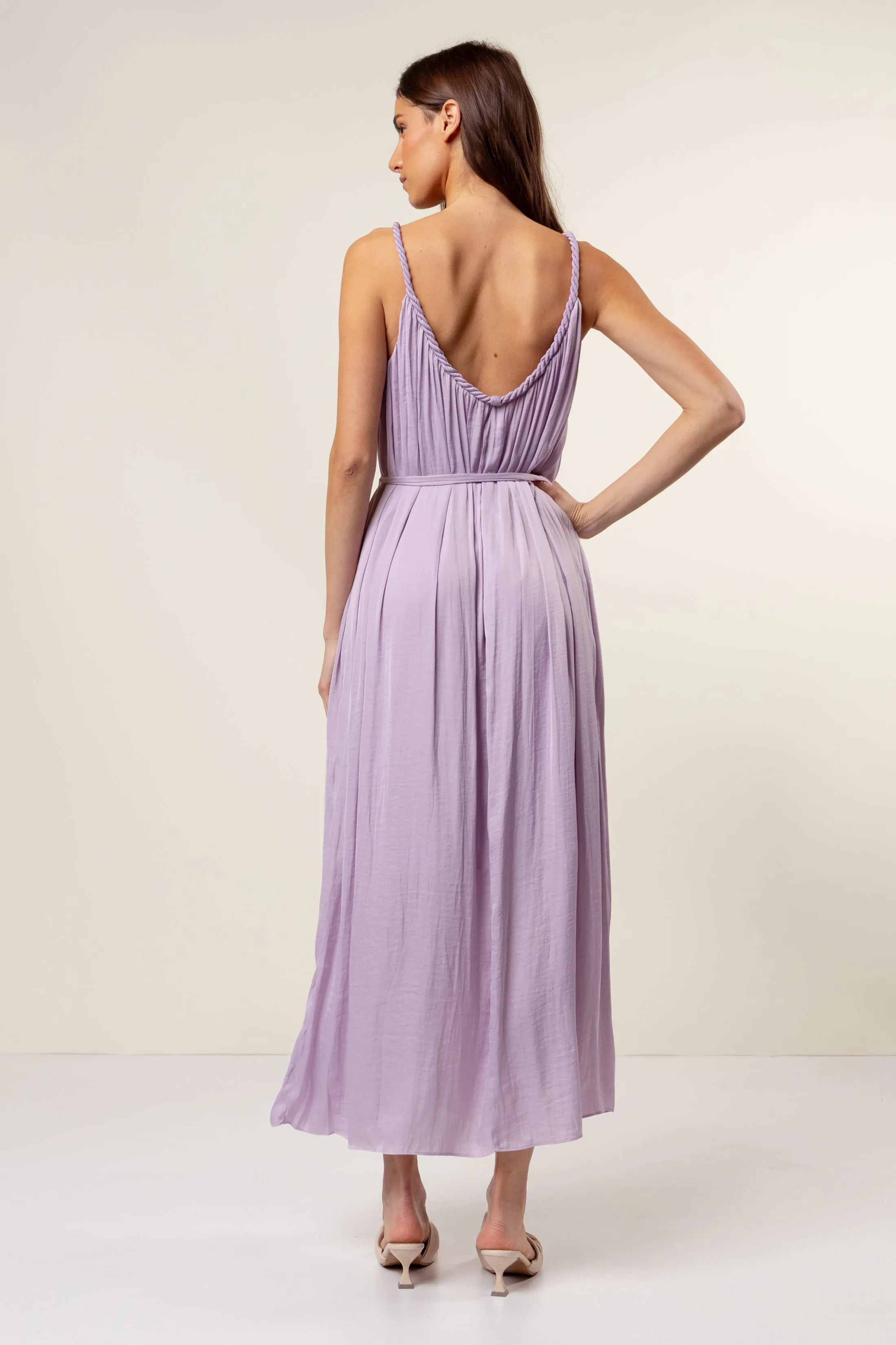 Braided Neckline Maxi Dress