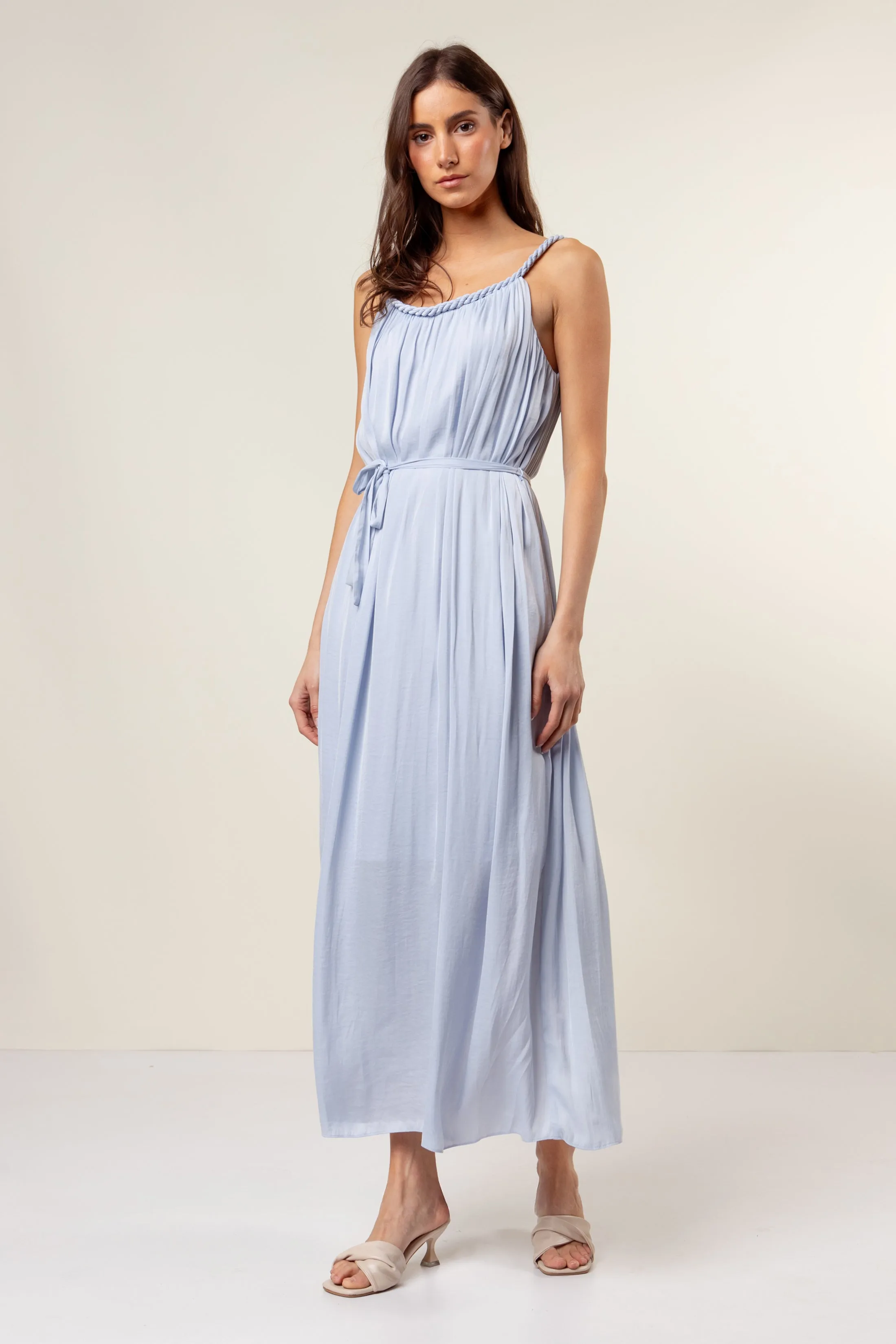 Braided Neckline Maxi Dress