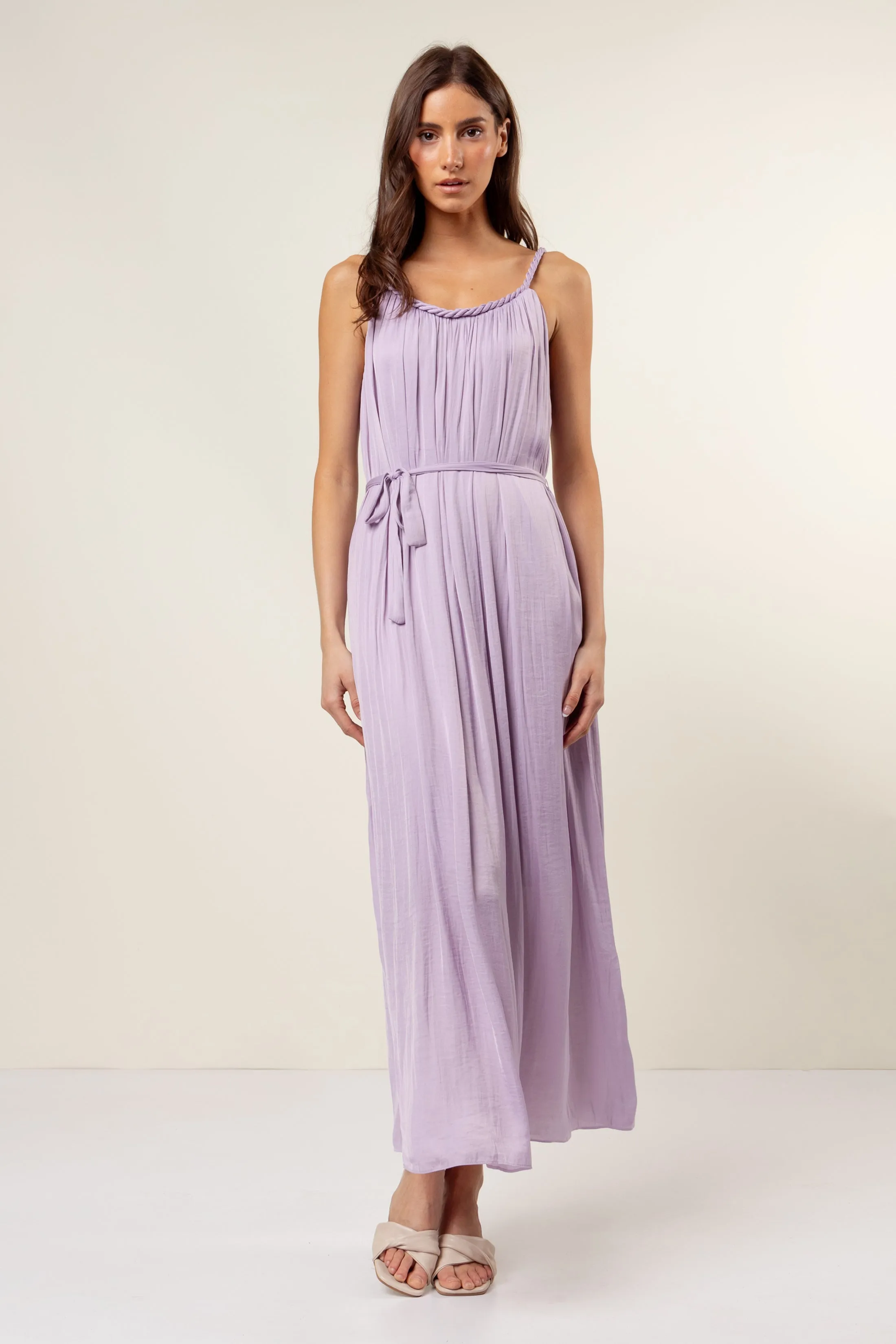 Braided Neckline Maxi Dress