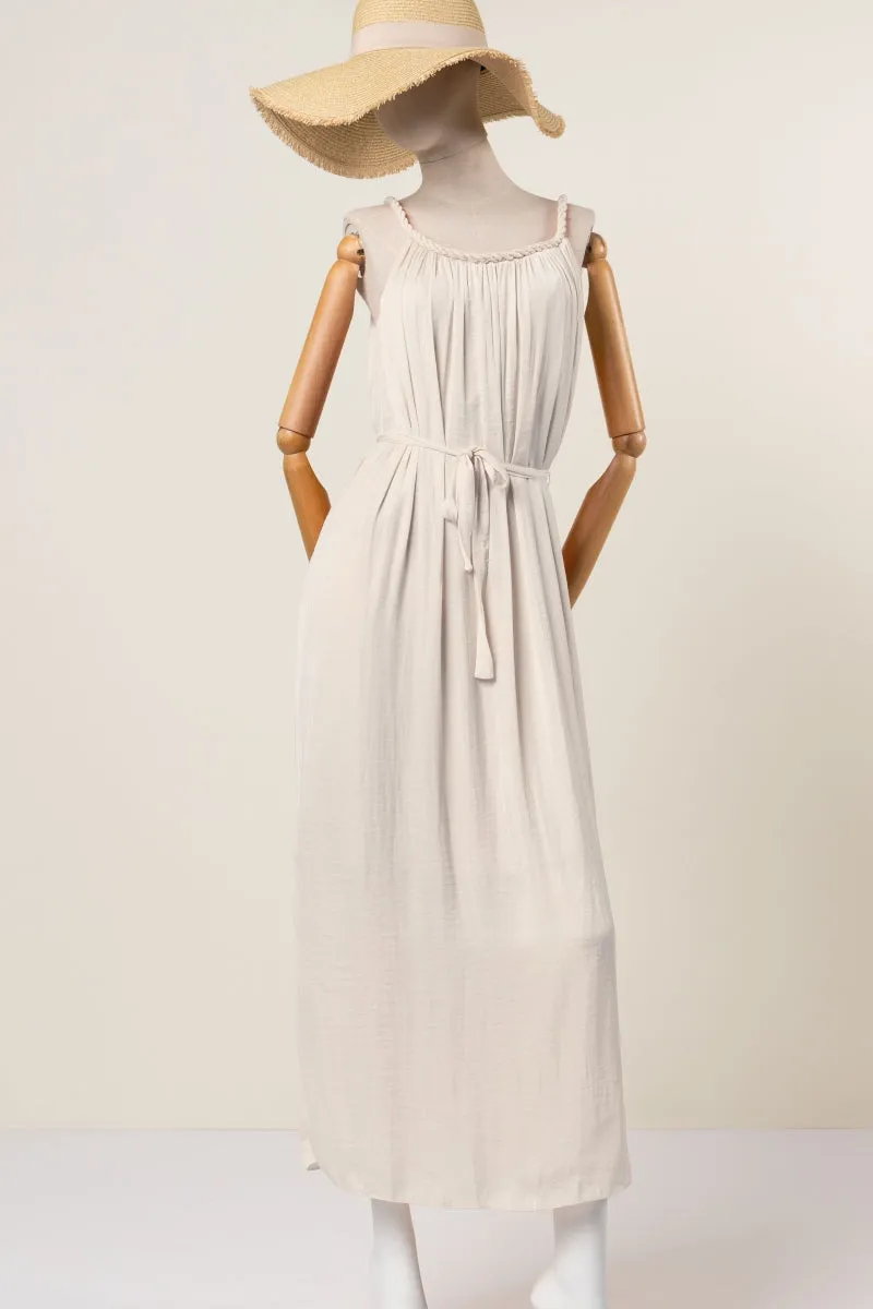 Braided Neckline Maxi Dress