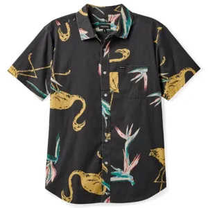 Brixton - Charter Print Shirt Black/Straw/Coral Pink