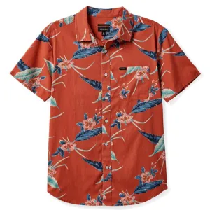 Brixton - Charter Print Shirt Burnt Red/Pacific Blue