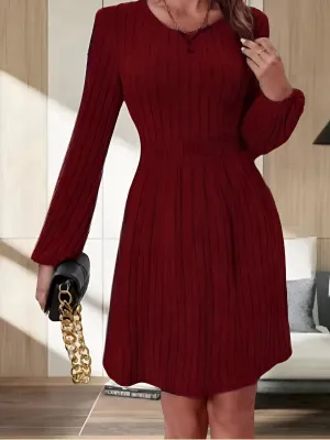 Brunhilde | Elegant knit midi dress