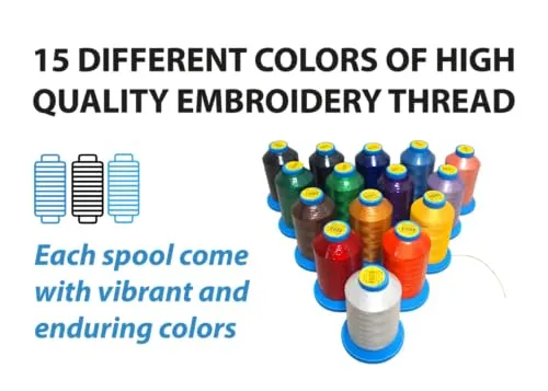 Butterfly B-1501B/T Standard Commercial Embroidery Machine, Single-Head, 15-Needles, Compact and Portable Industrial Embroidery Machine, Butterfly Embroidery Machines