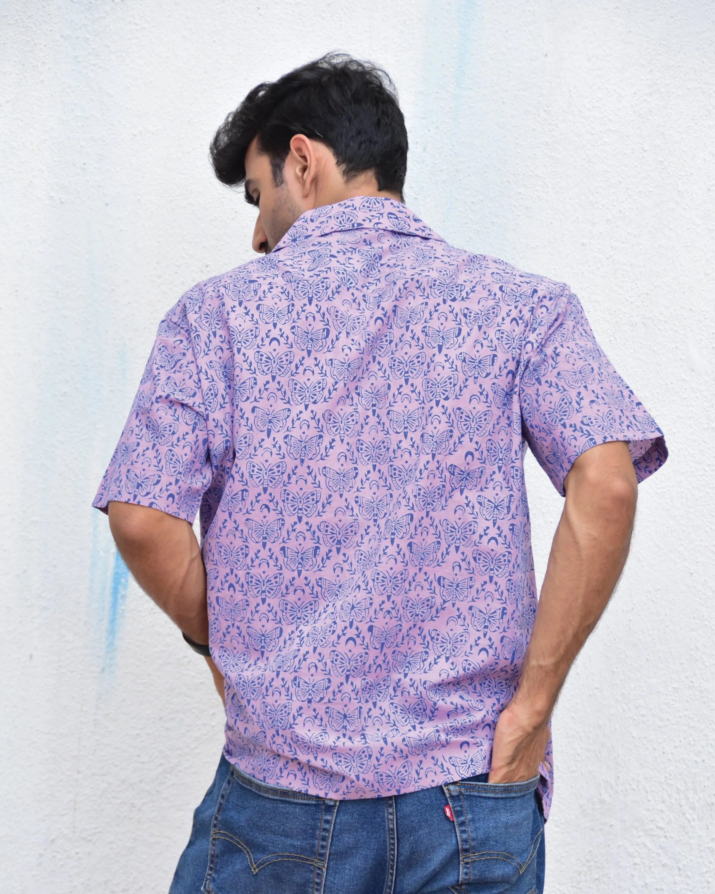 Butterfly Breeze Handblockprinted Pure Cotton Shirt