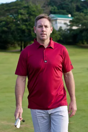 CA Iconic Golf Shirt | Burgundy
