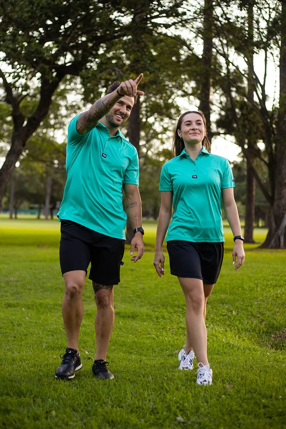 CA Iconic Golf Shirt | Jade