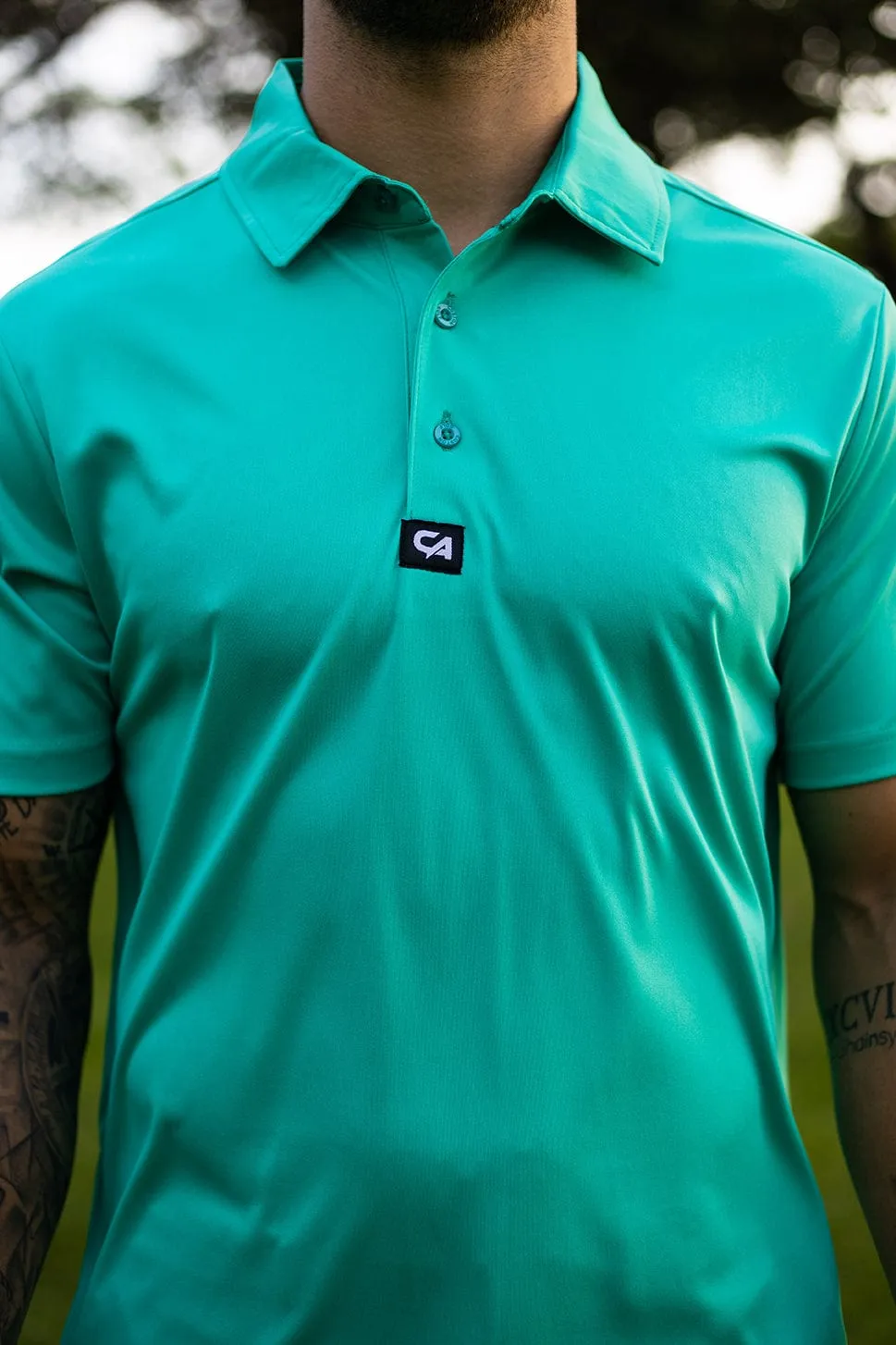 CA Iconic Golf Shirt | Jade