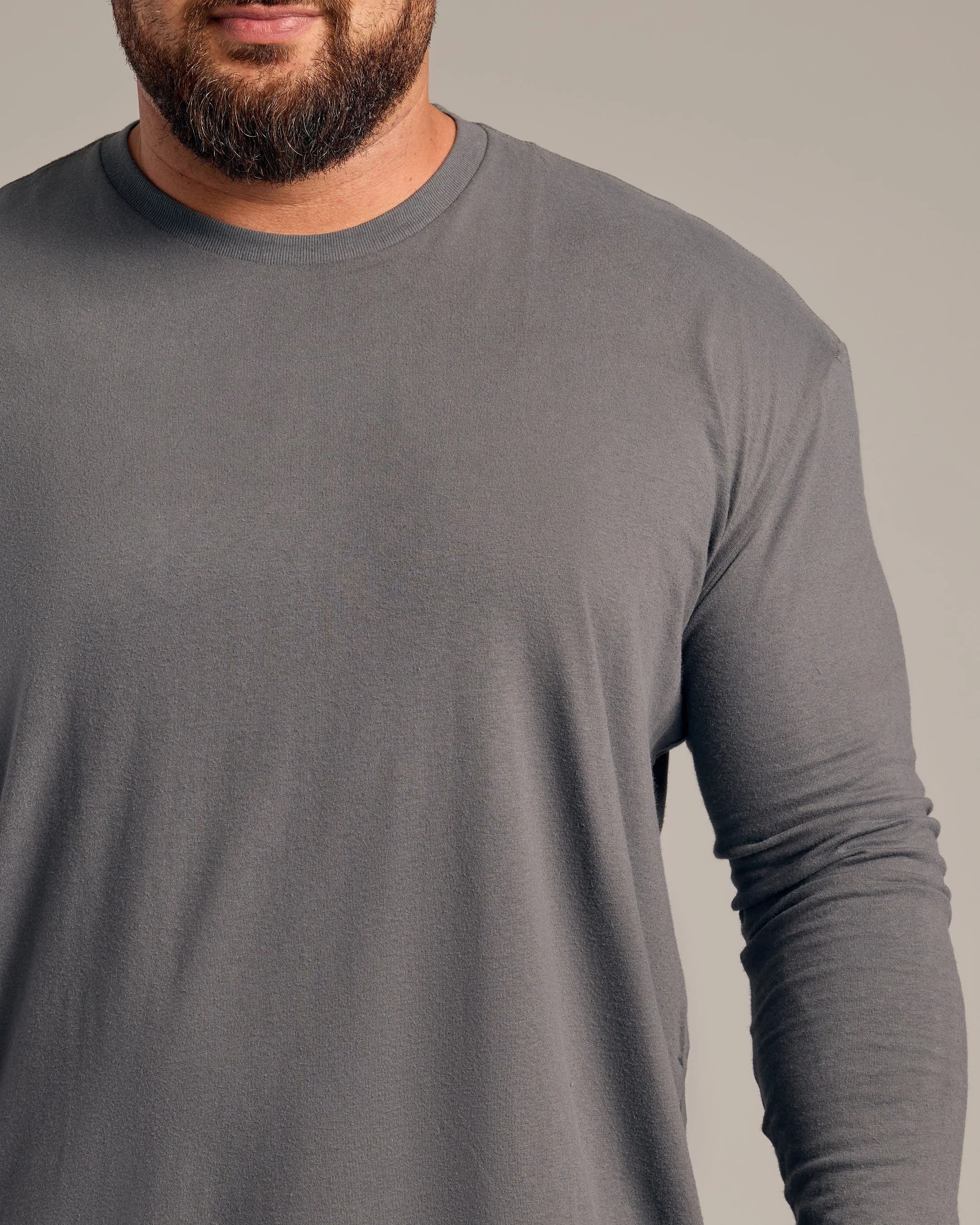 Carbon Long Sleeve Crew Neck Tee