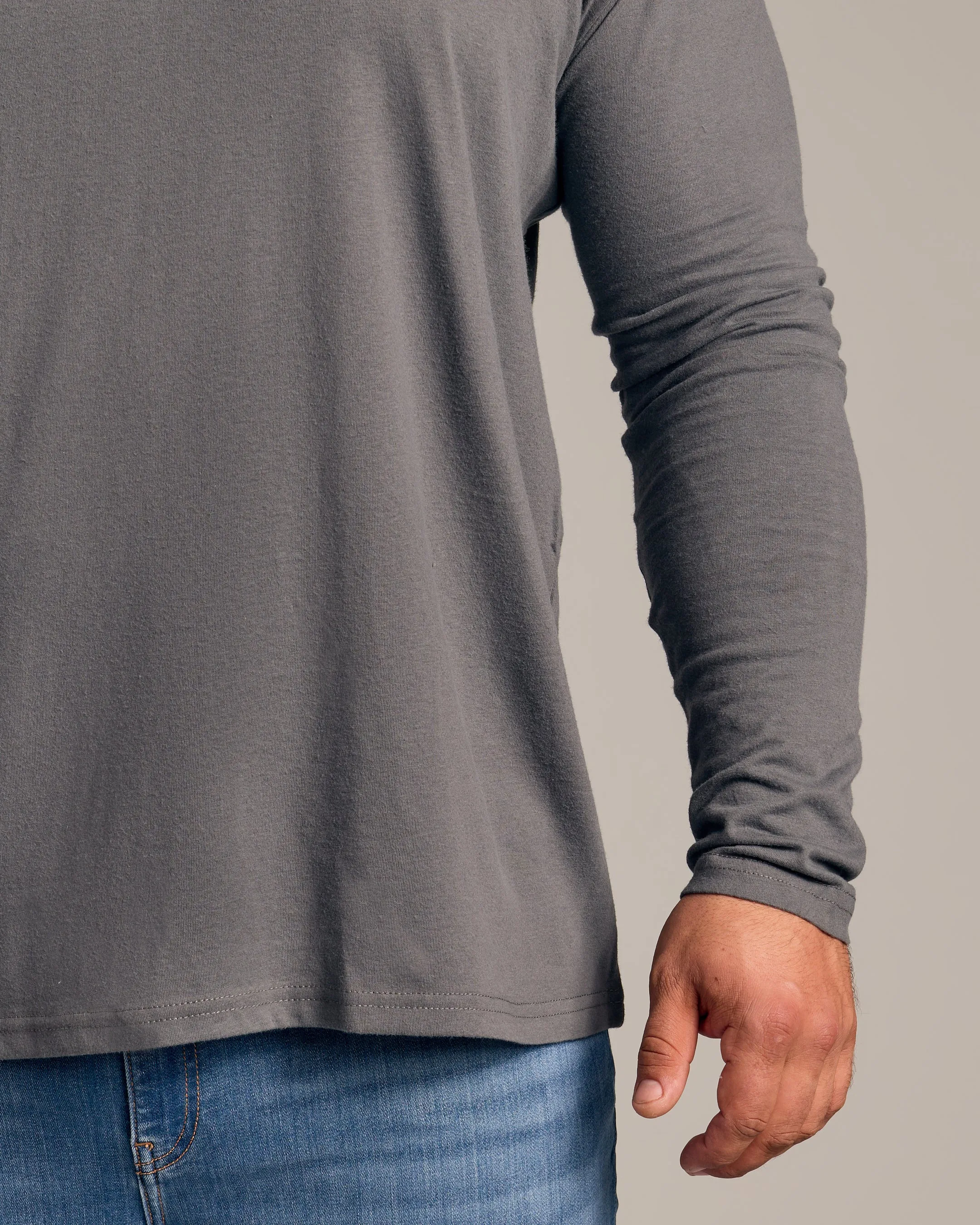 Carbon Long Sleeve Crew Neck Tee