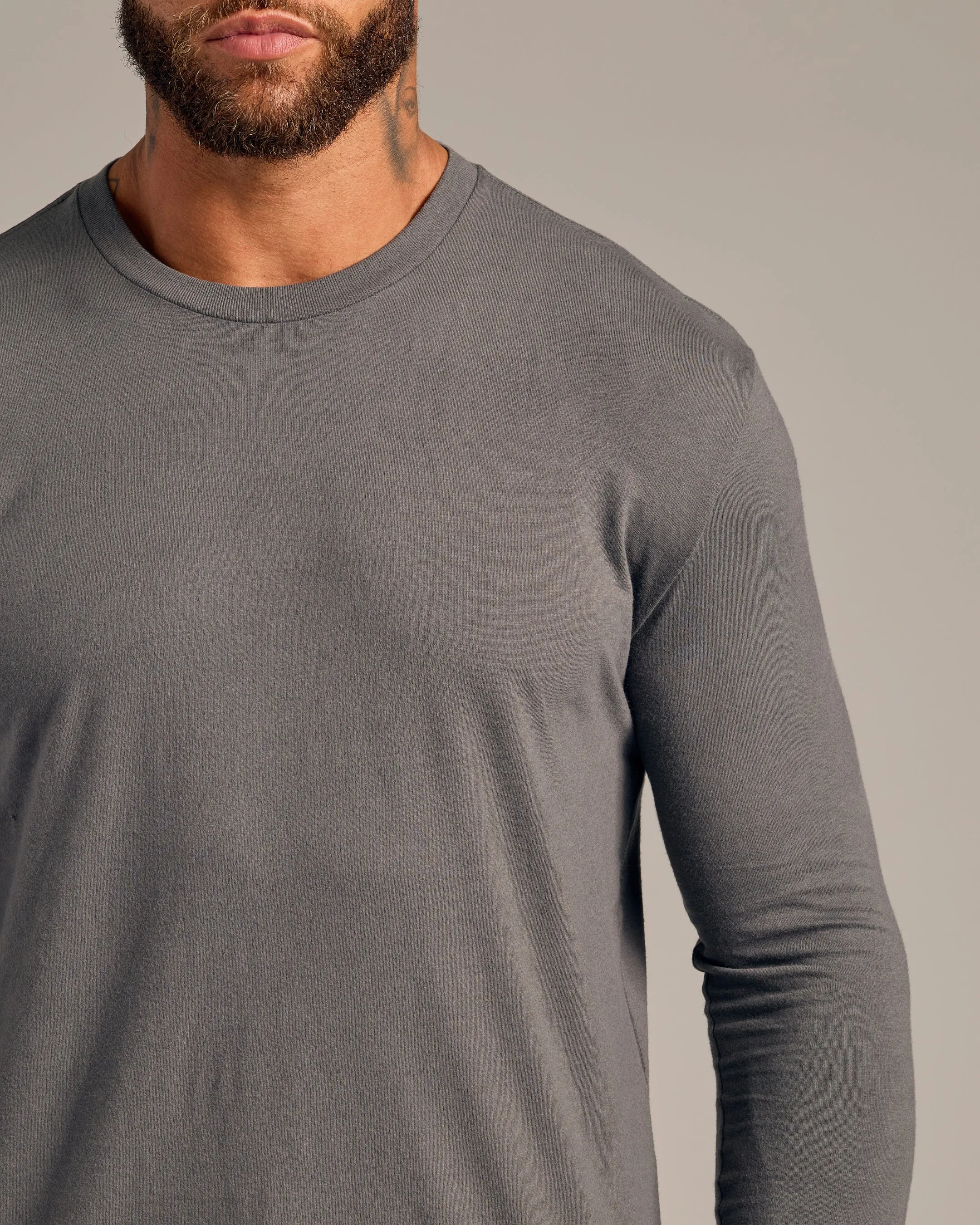 Carbon Long Sleeve Crew Neck Tee