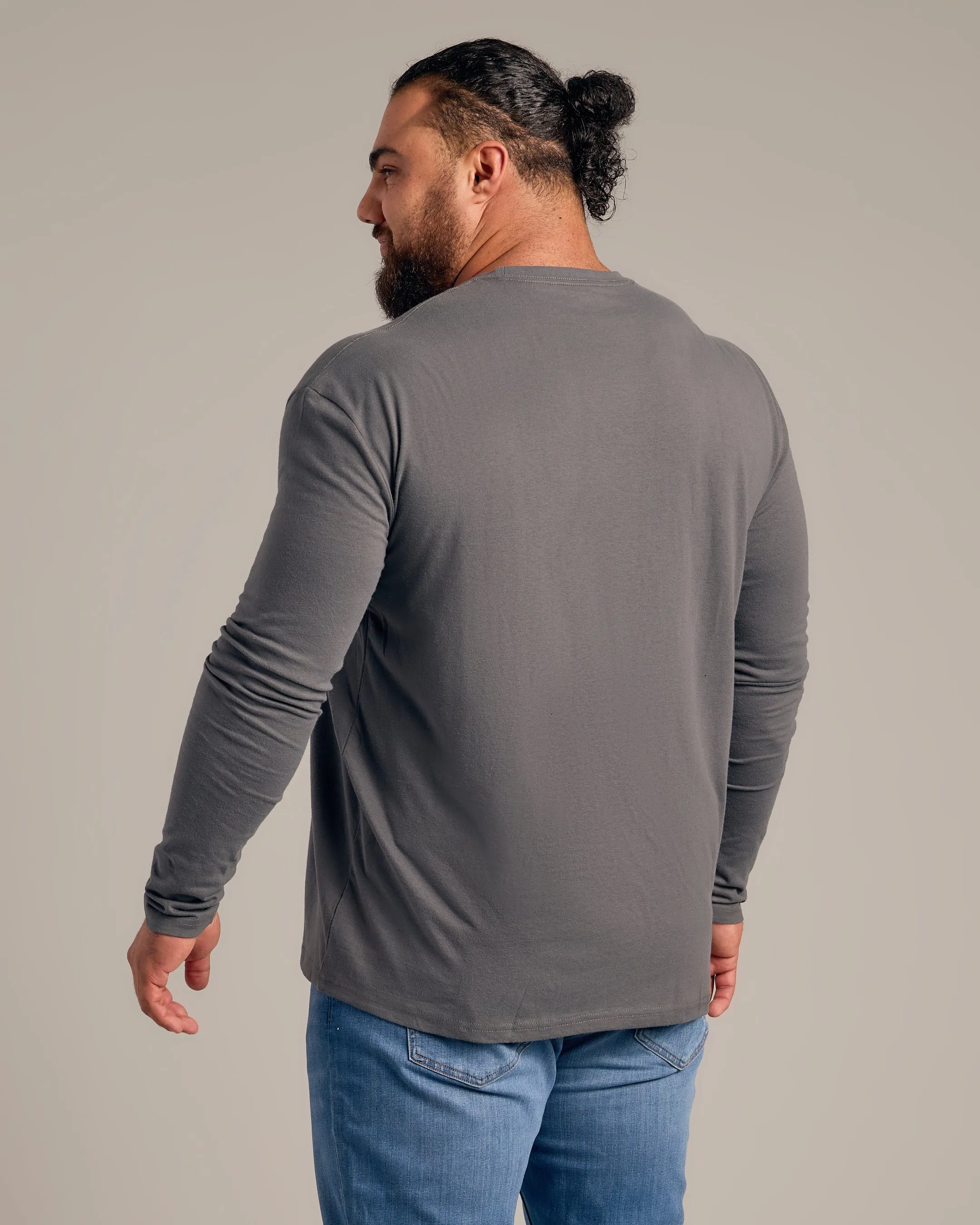 Carbon Long Sleeve Crew Neck Tee