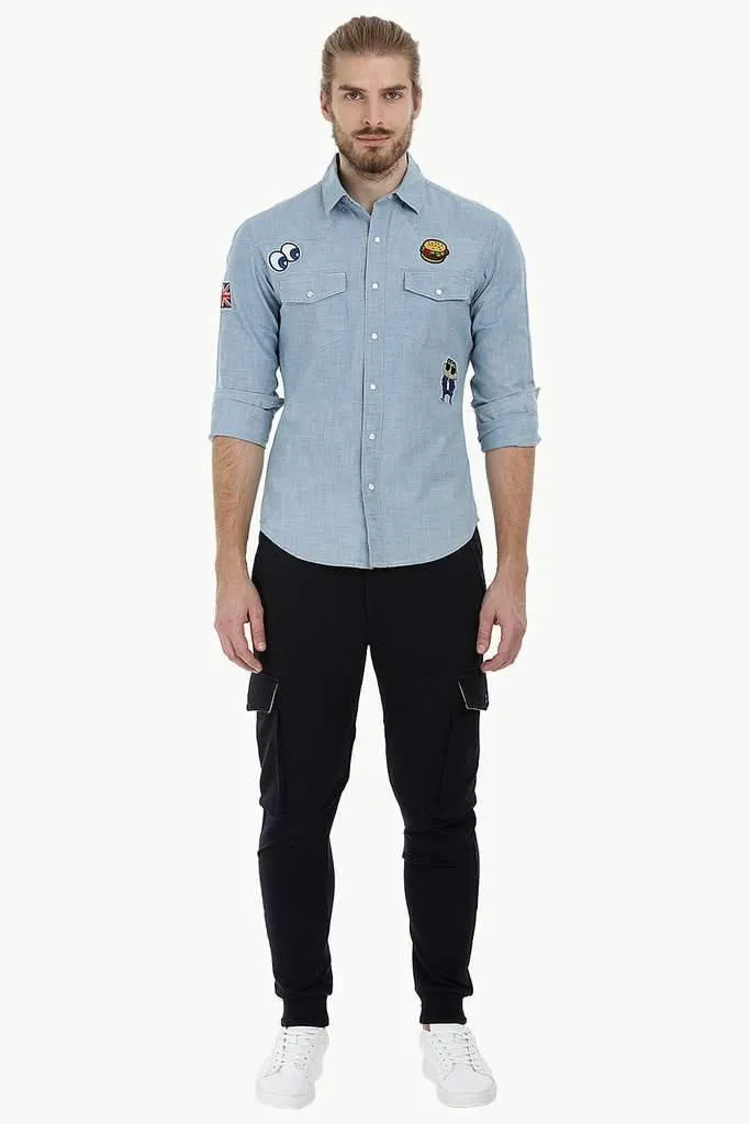 Casual Appliqued Shirt