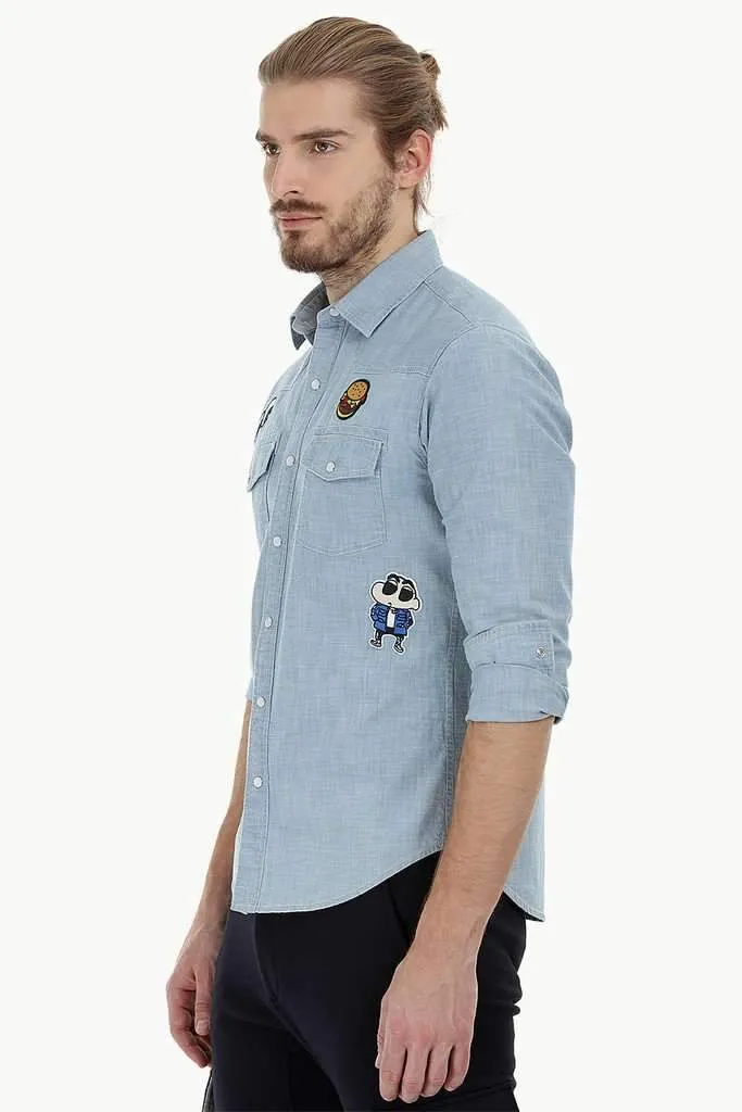 Casual Appliqued Shirt