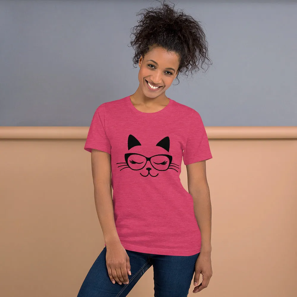 Cat With Glasses Short-Sleeve T-Shirt