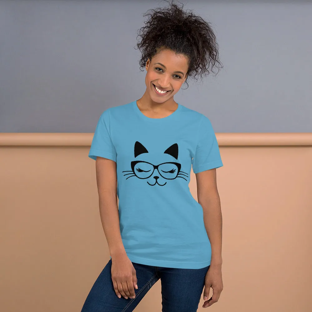 Cat With Glasses Short-Sleeve T-Shirt