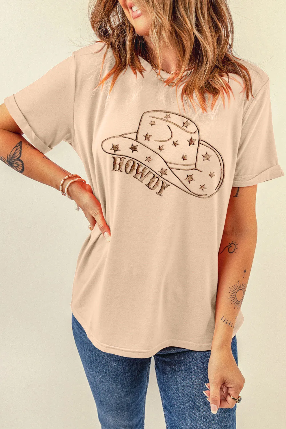 Catalina Hat Graphic Round Neck Short Sleeve T-Shirt