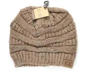 C.C. Flecked Ponytail Beanie