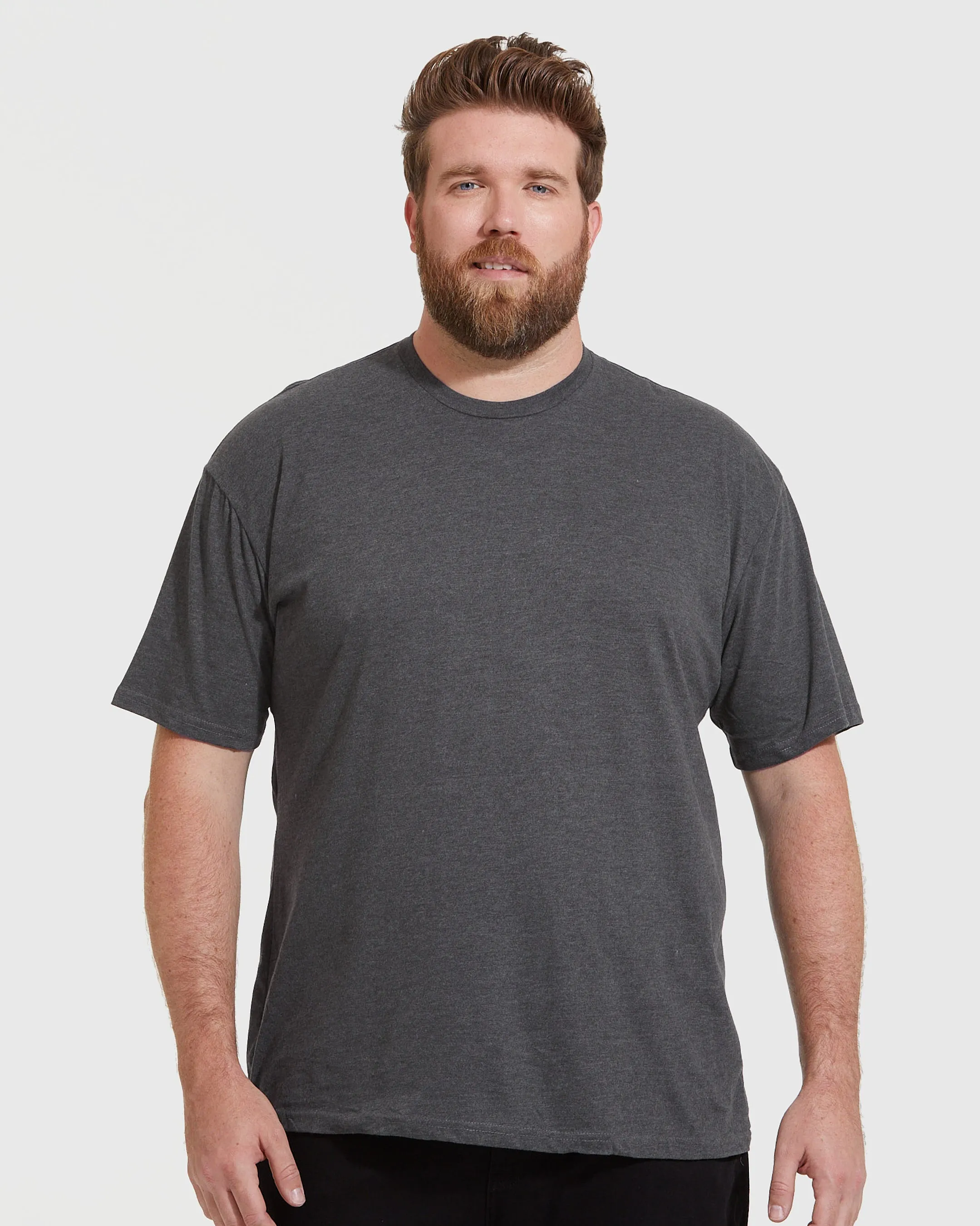 Charcoal Heather Gray Short Sleeve Crew Neck Tee