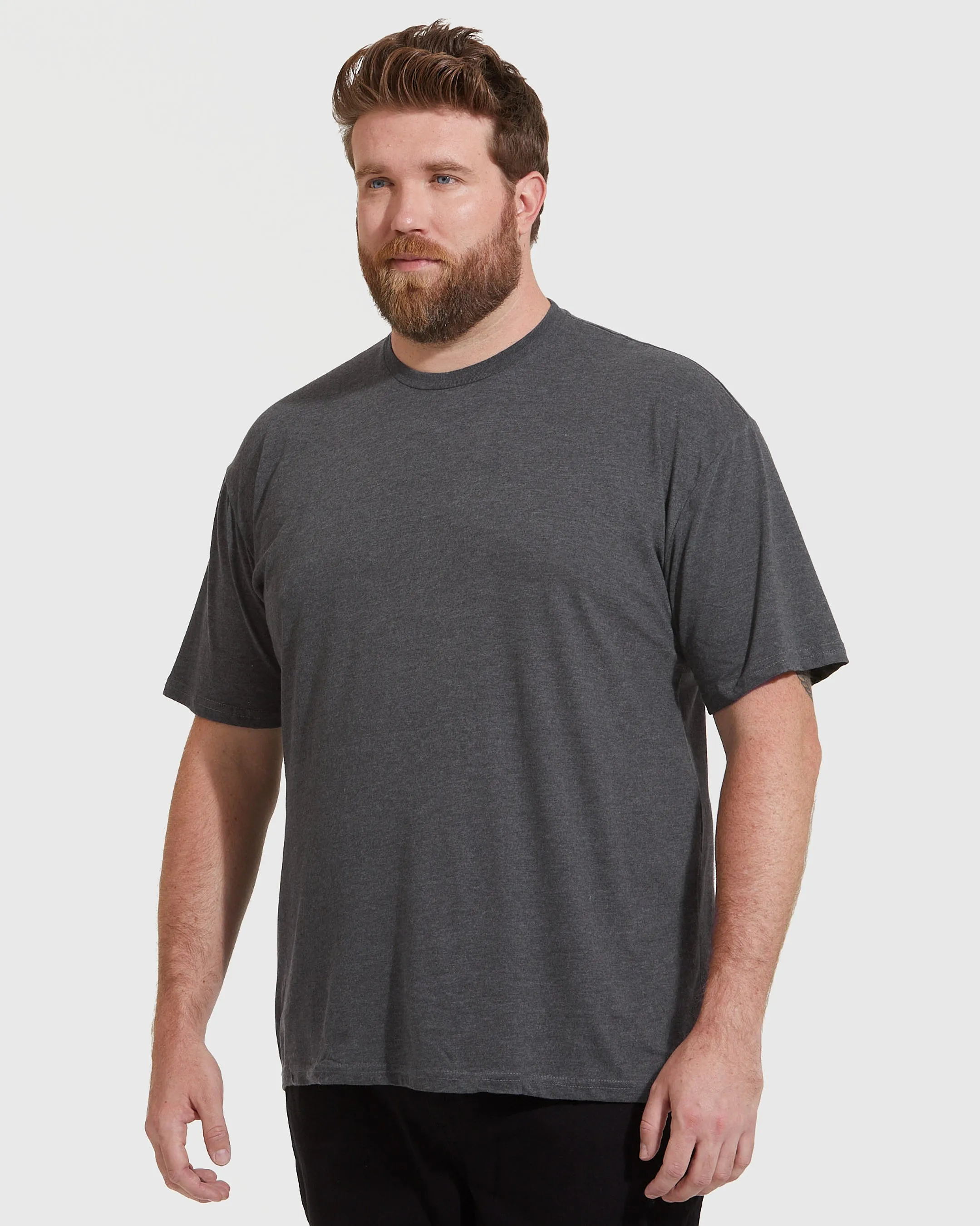 Charcoal Heather Gray Short Sleeve Crew Neck Tee