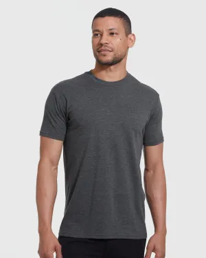 Charcoal Heather Gray Short Sleeve Crew Neck Tee