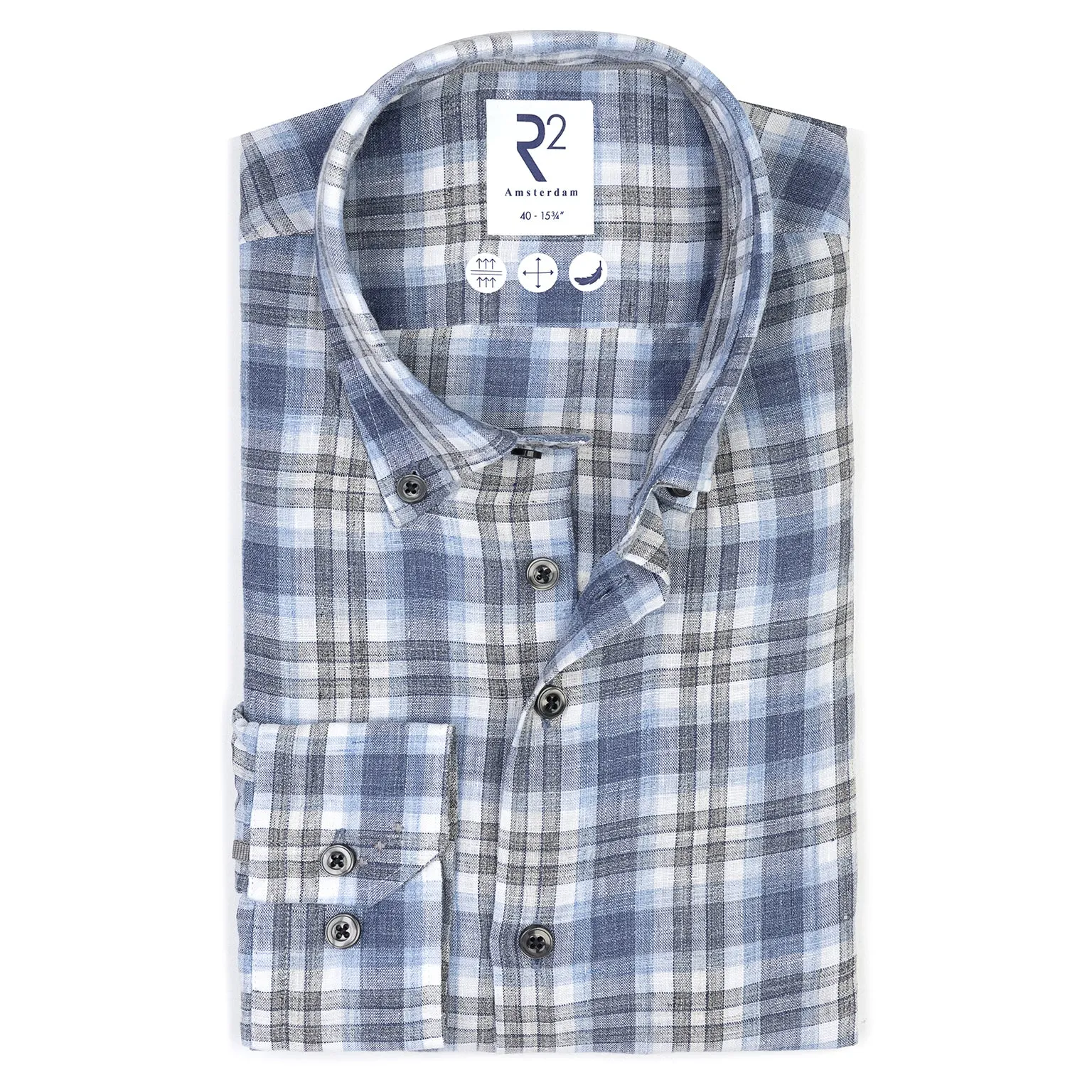 Checkered linen shirt