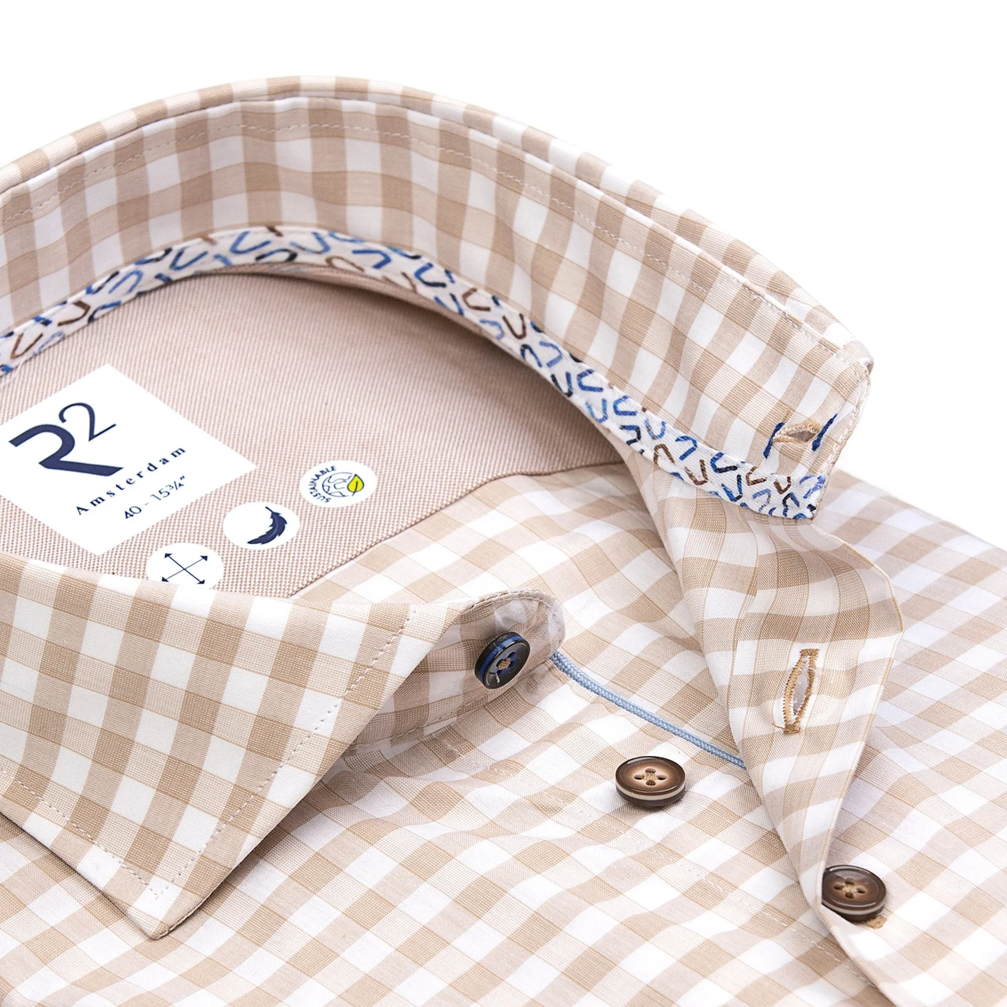Checkered tencel blend shirt