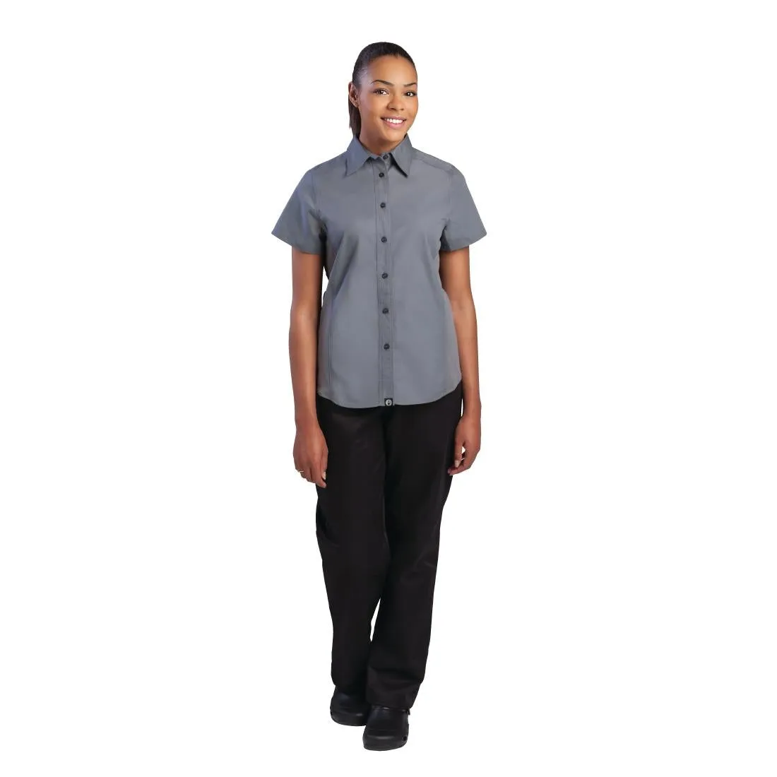Chef Works Womens Grey Cool Vent Chef Shirt L