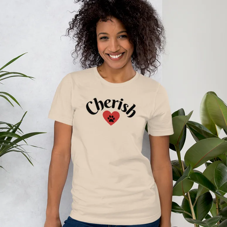 Cherish w/ Heart T-Shirts - Light