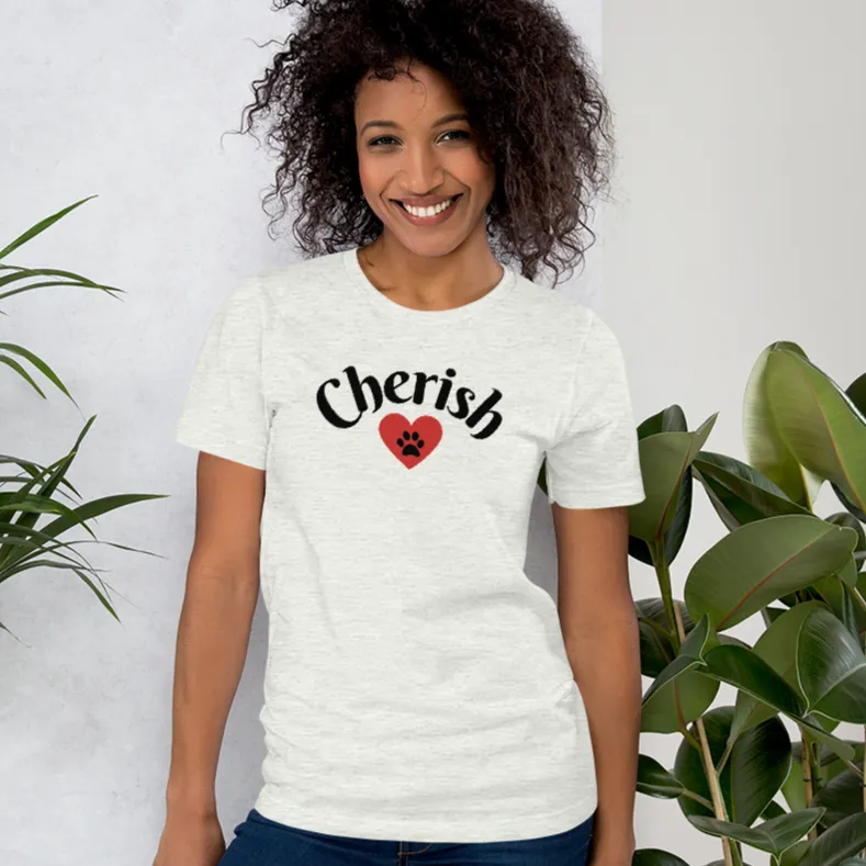 Cherish w/ Heart T-Shirts - Light
