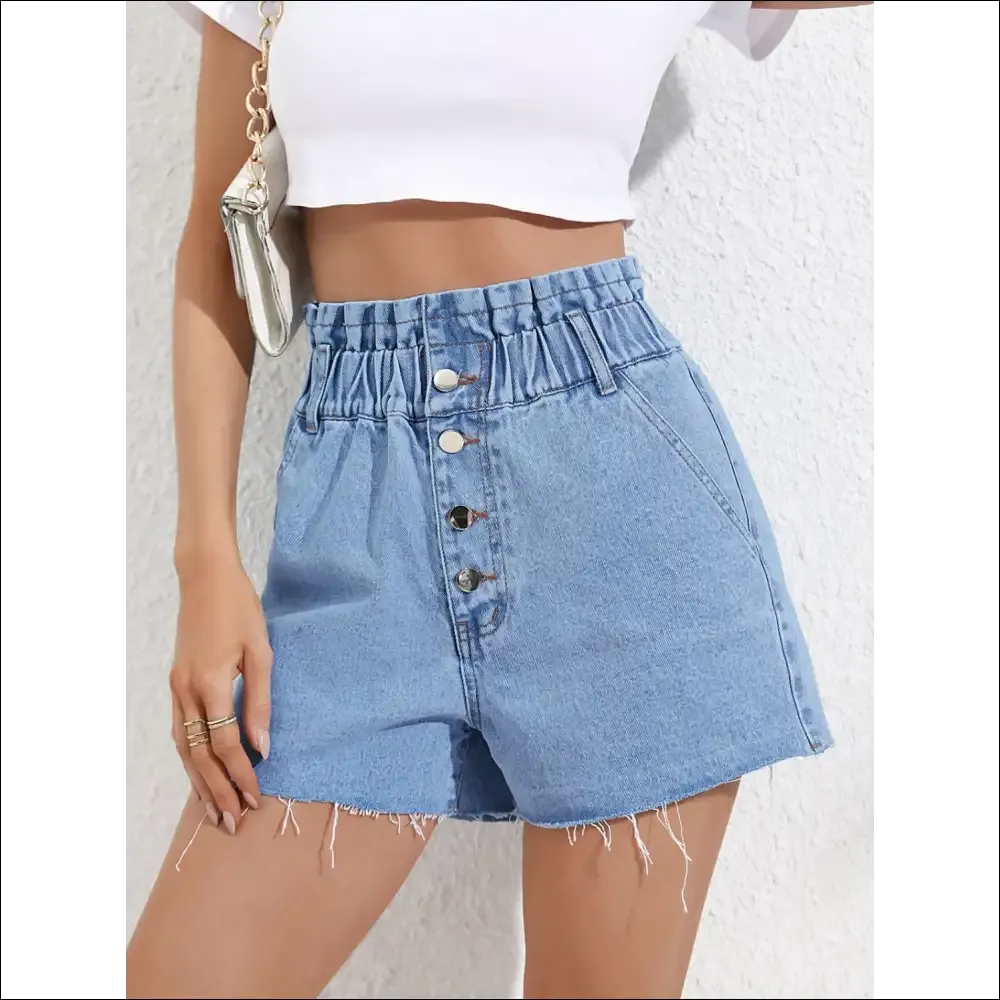 Chic Denim Shorts with Pockets