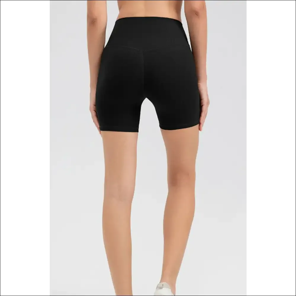 Chic Wide Waistband Slim Fit Sports Shorts