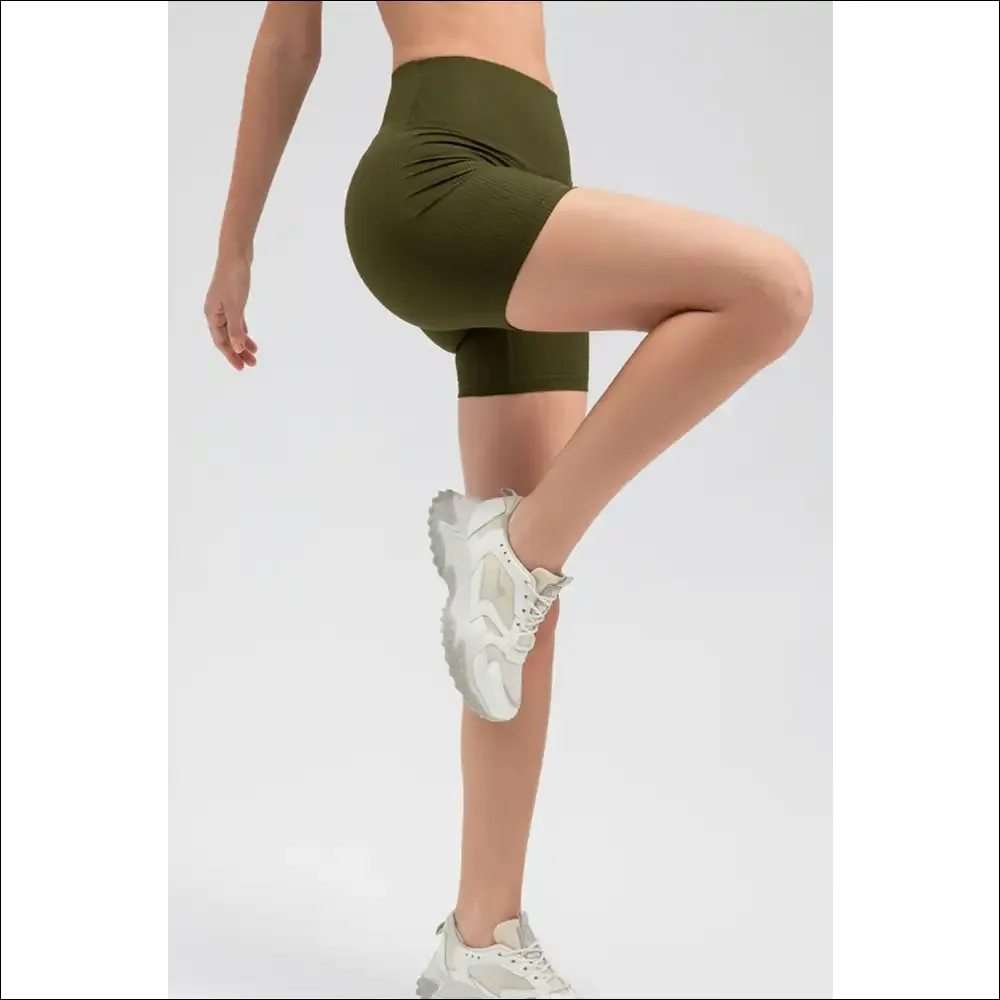 Chic Wide Waistband Slim Fit Sports Shorts