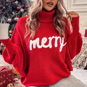 Cindy | Warm Festive Women's Turtleneck for Christmas