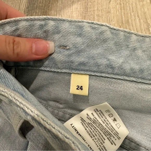 Citizens of Humanity vintage denim style Yvette high waisted Belted Shorts