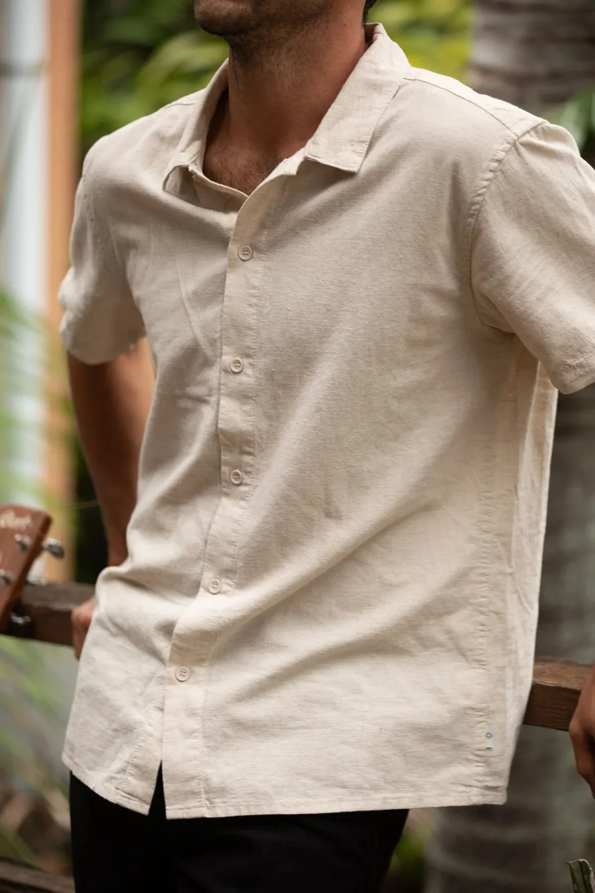 Classic Linen SS Shirt- Sand