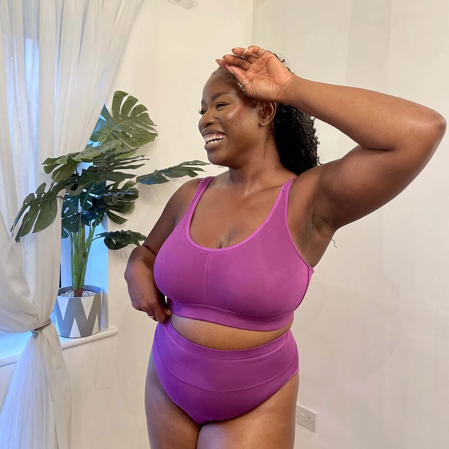 Comfort Cotton Bra - Grape Escape