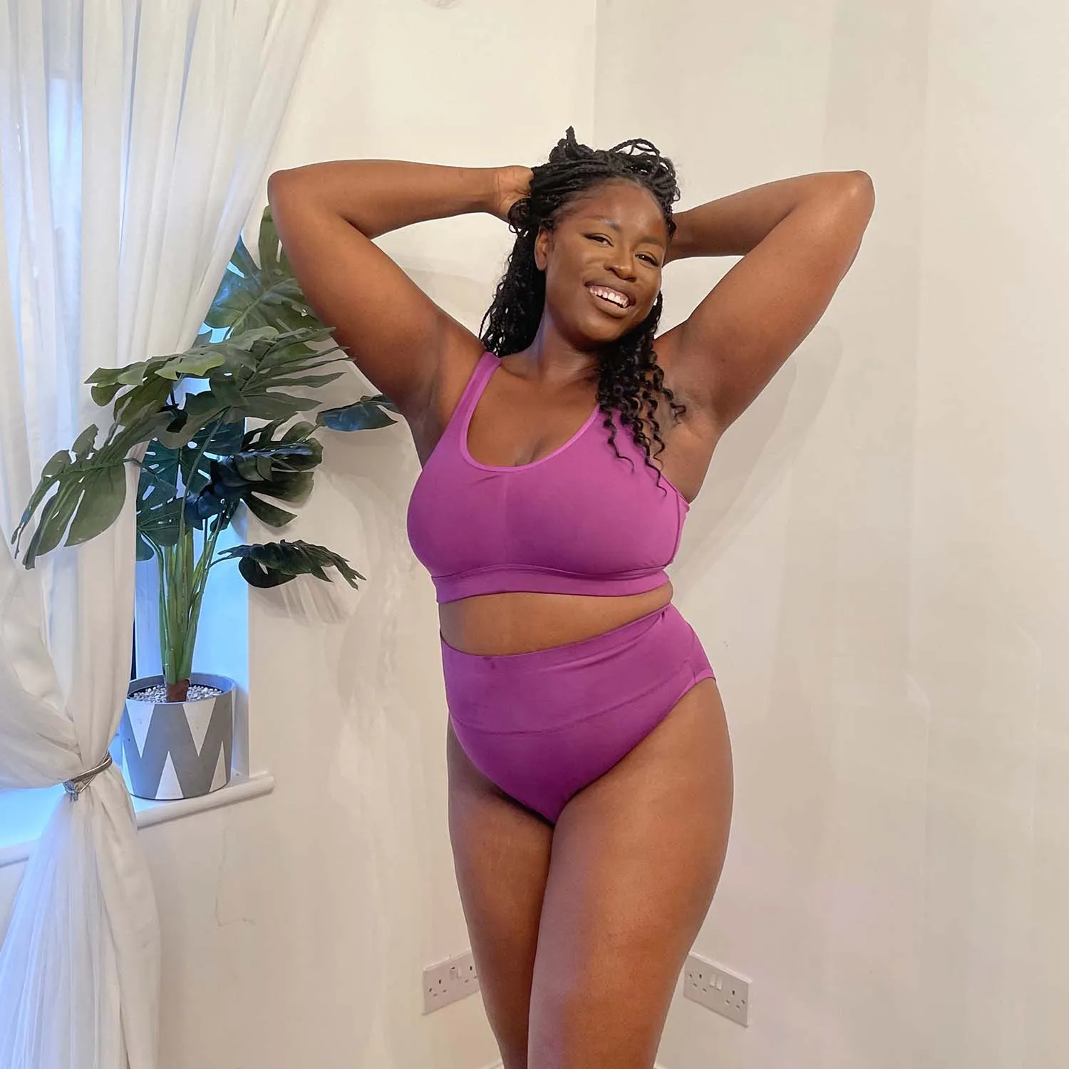 Comfort Cotton Bra - Grape Escape