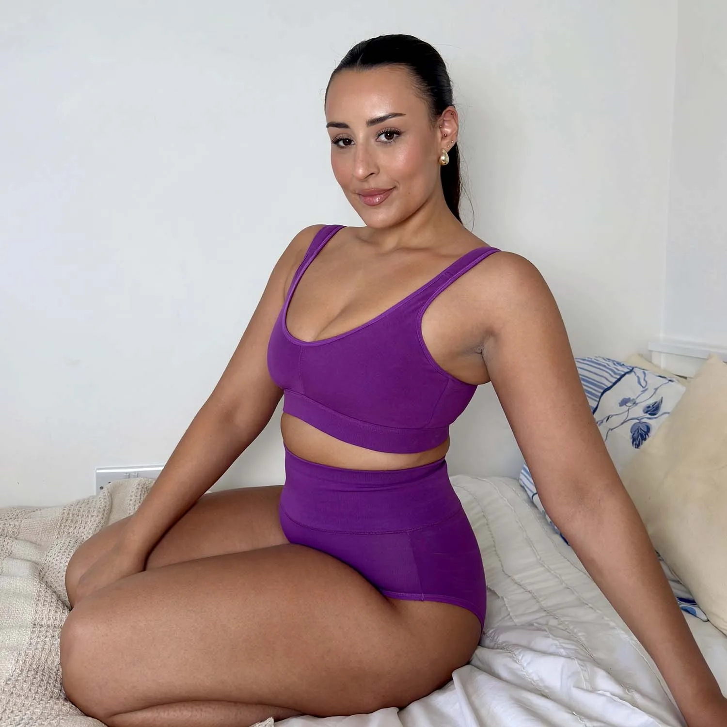 Comfort Cotton Bra - Grape Escape