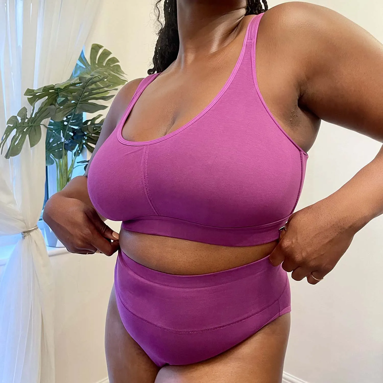 Comfort Cotton Bra - Grape Escape