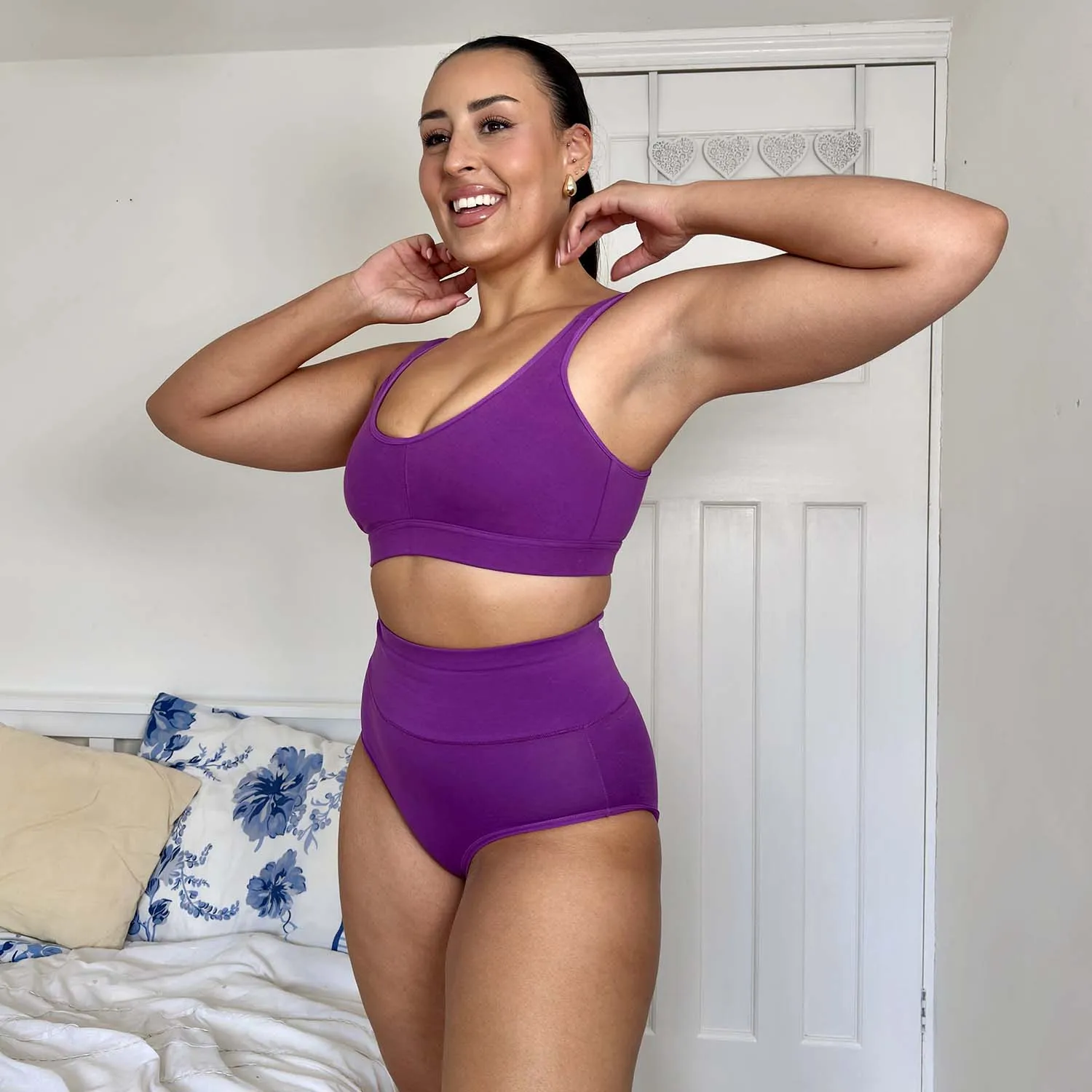 Comfort Cotton Bra - Grape Escape