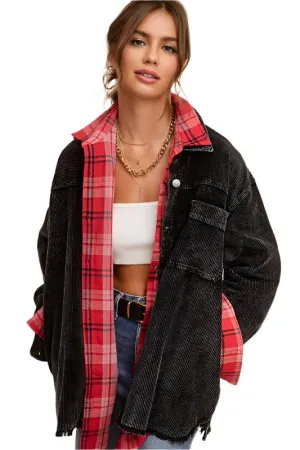 Corduroy Washed Oversized Fit Jacket